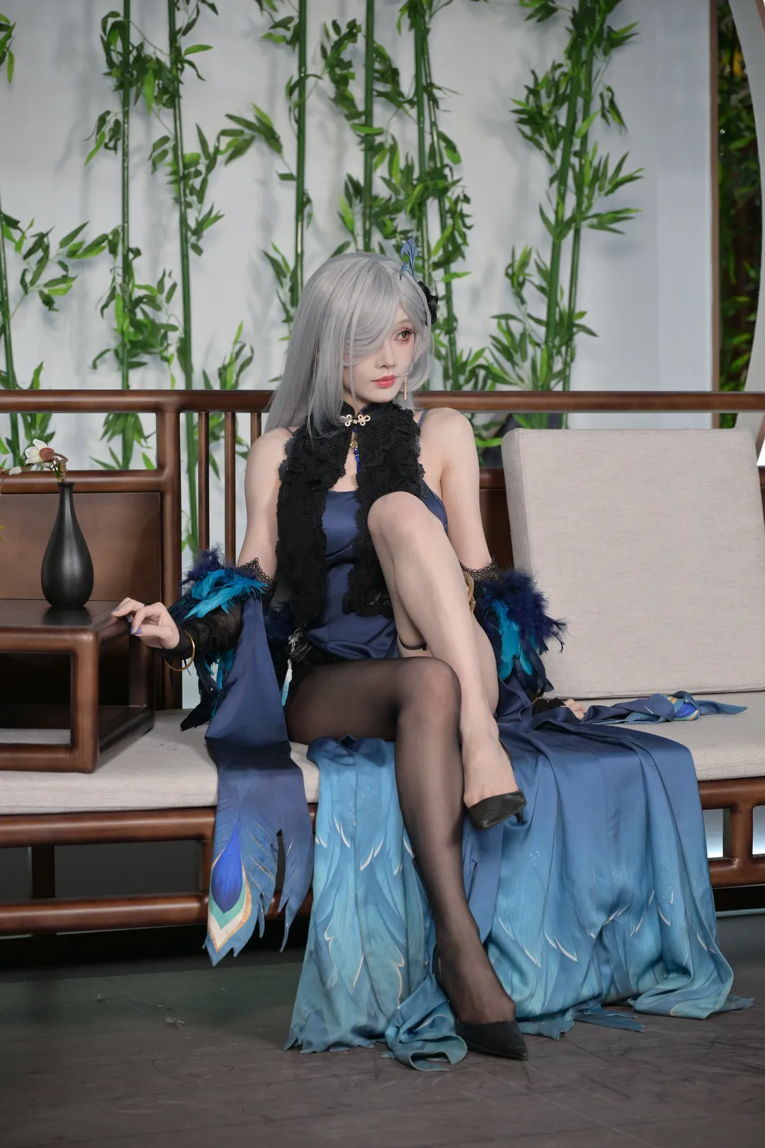 碧蓝航线彰武cos，清凉节的蓝羽魅影 - 第 3 张