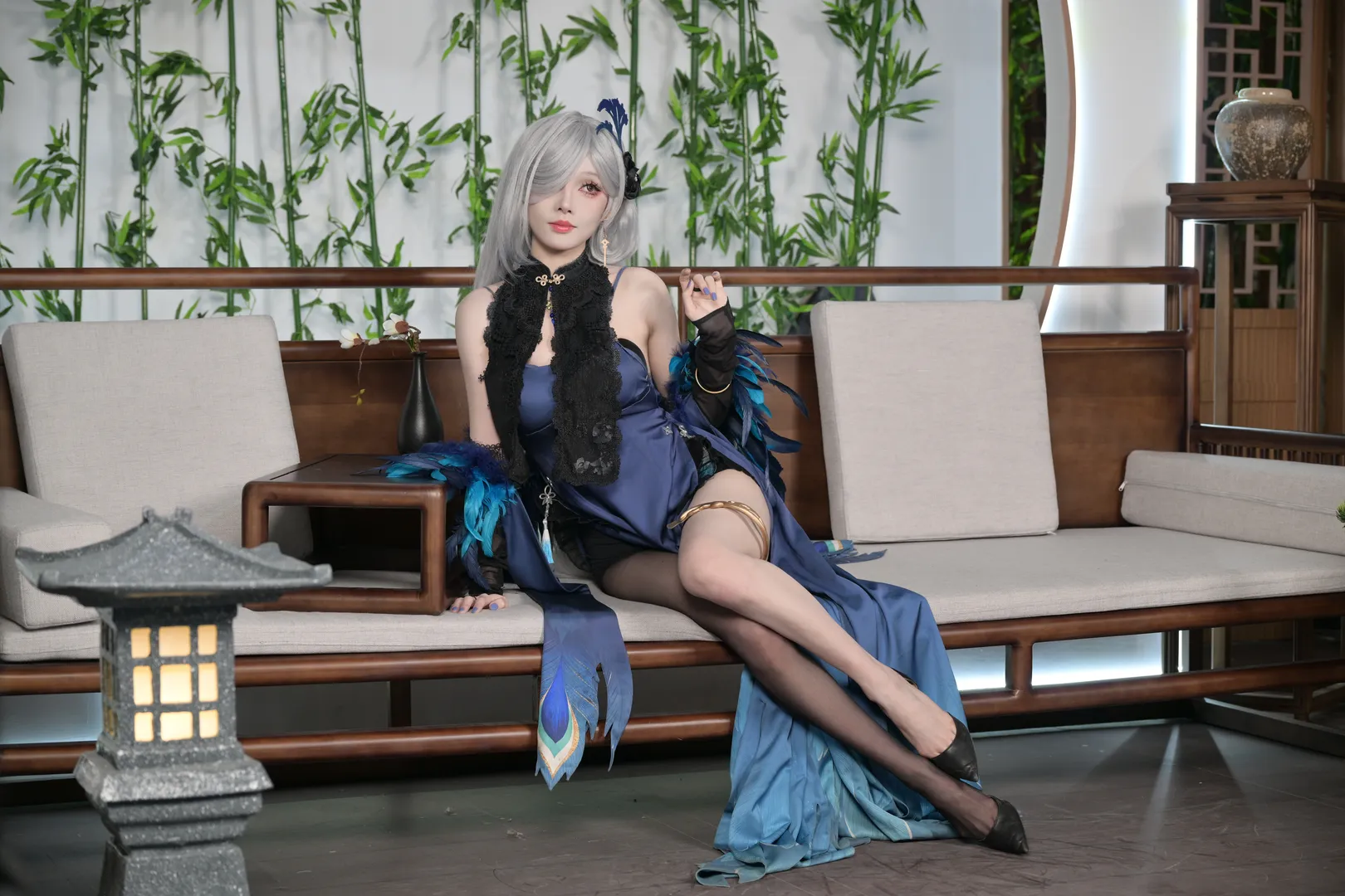 碧蓝航线彰武cos，清凉节的蓝羽魅影 - 第 4 张