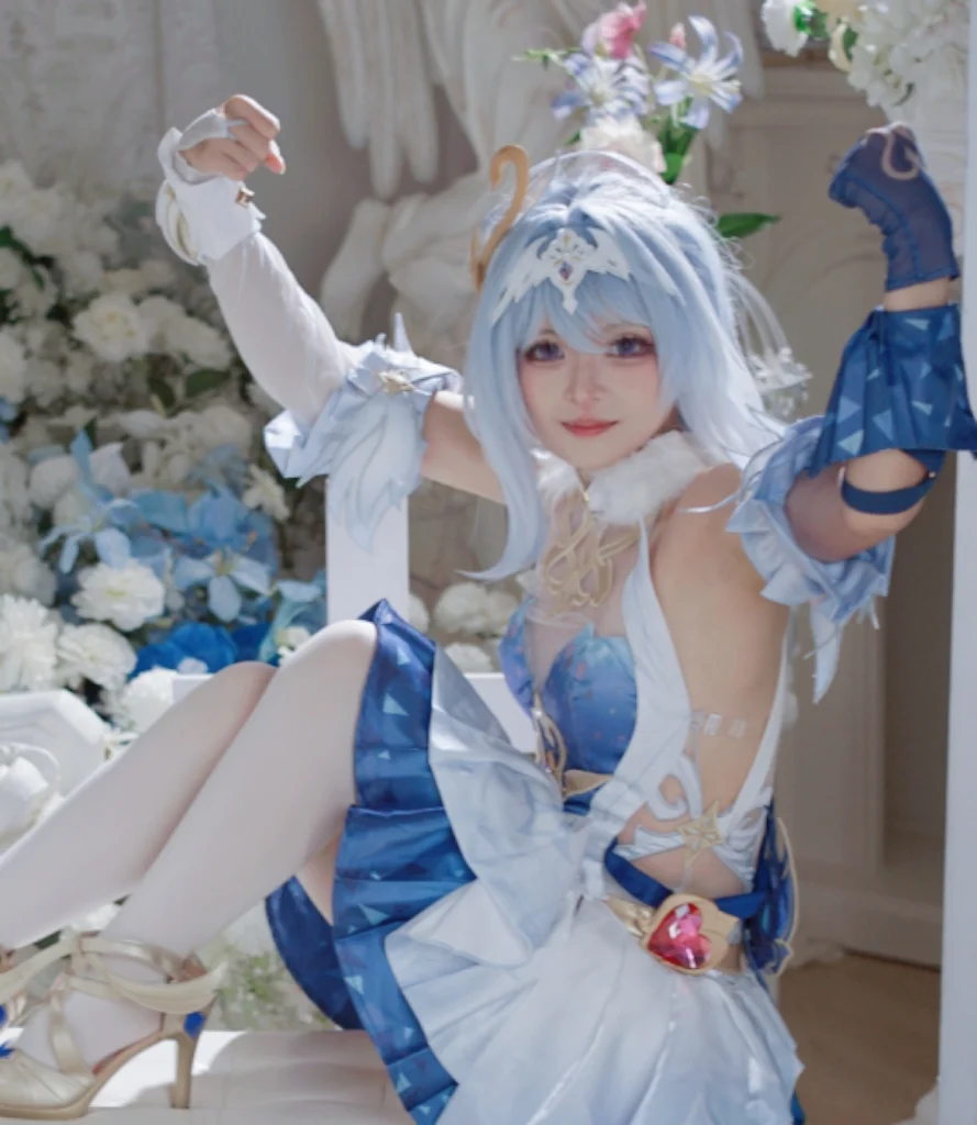 【奥黛塔cos】原神至冬风情，钢琴与花海的梦幻呈现 - 第 6 张