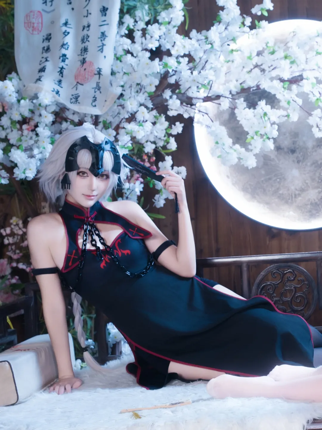 【黑贞cos】FGO命运冠位指定贞德姐妹的旗袍风写真 - 第 1 张