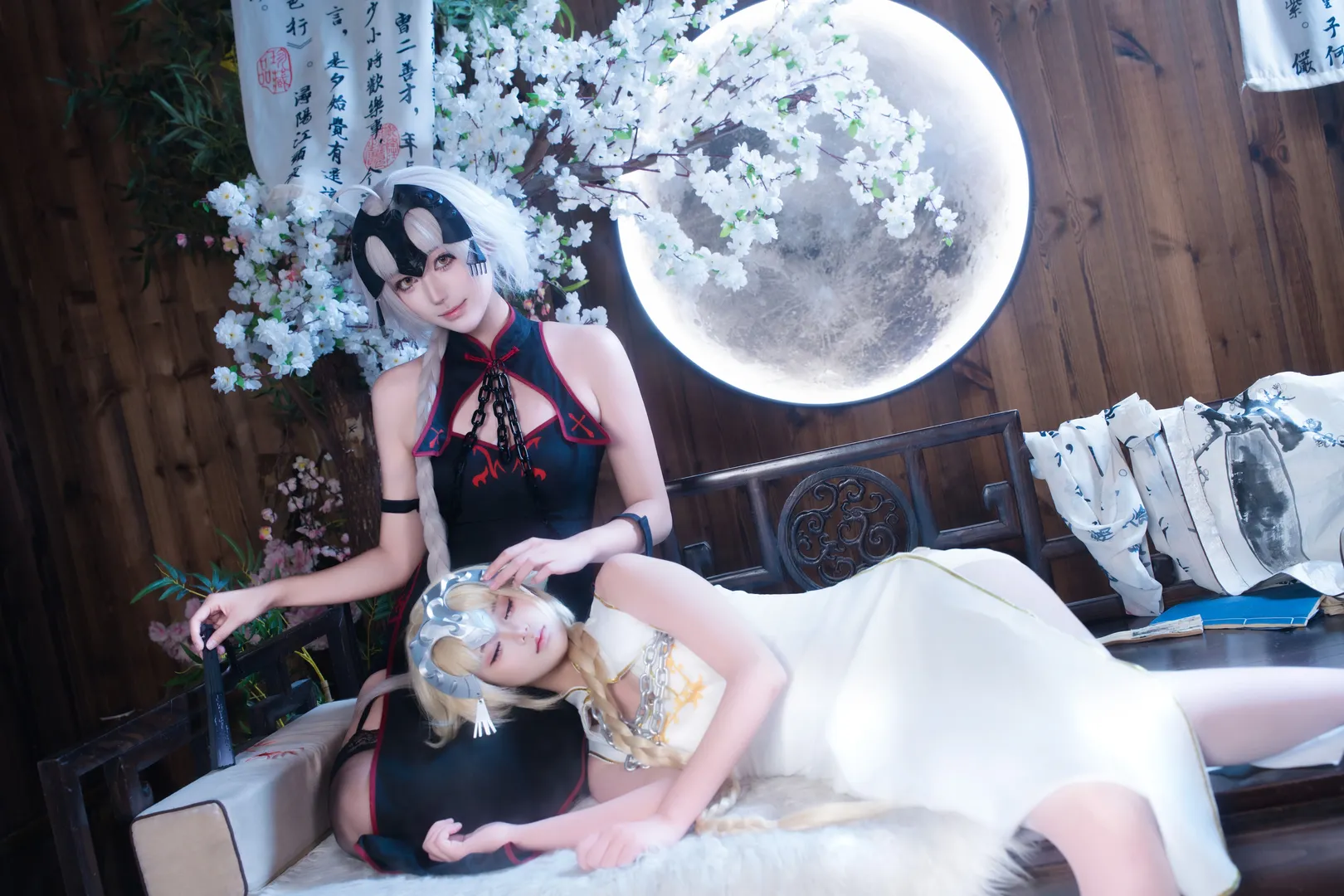 【黑贞cos】FGO命运冠位指定贞德姐妹的旗袍风写真 - 第 4 张