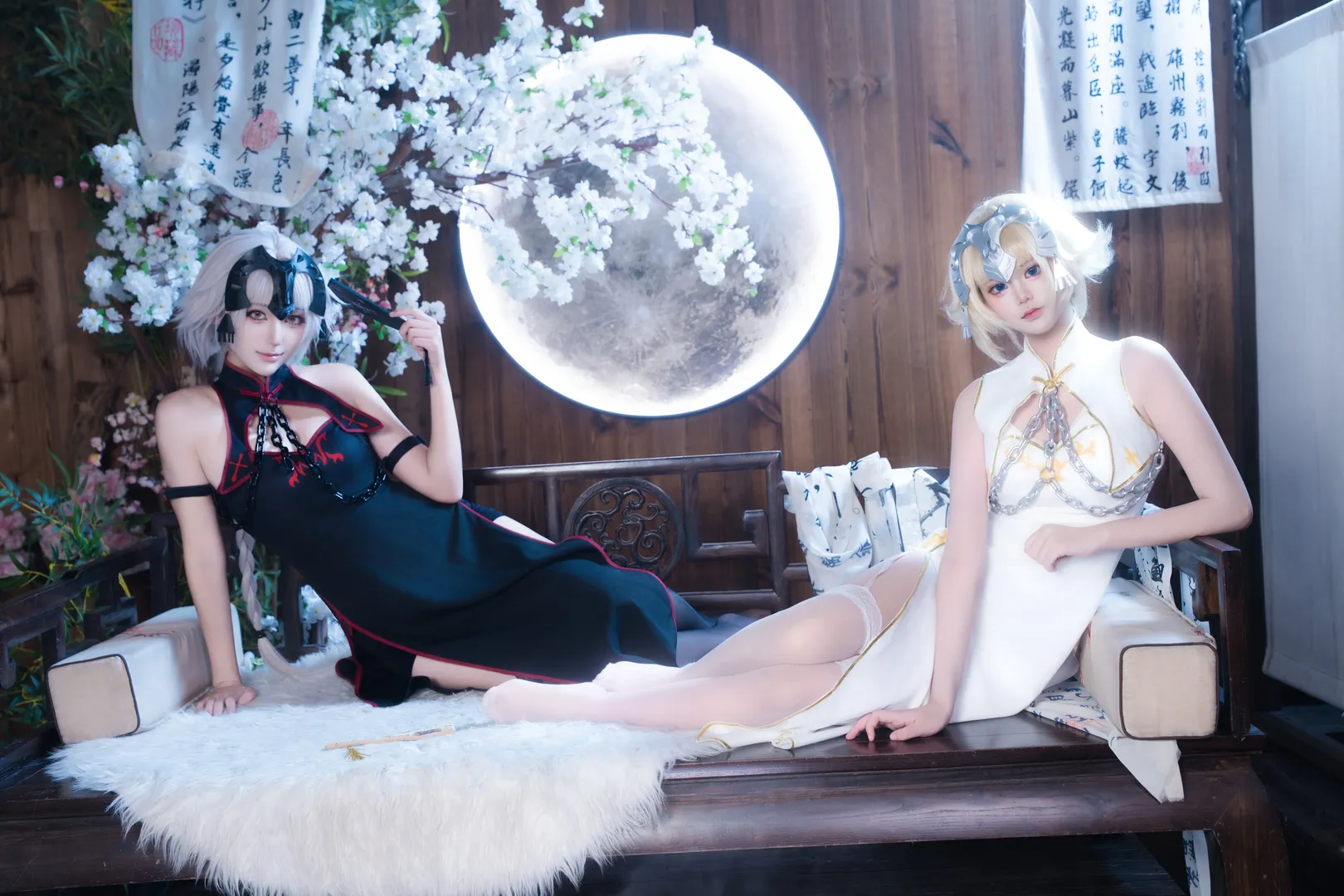 【黑贞cos】FGO命运冠位指定贞德姐妹的旗袍风写真 - 第 5 张