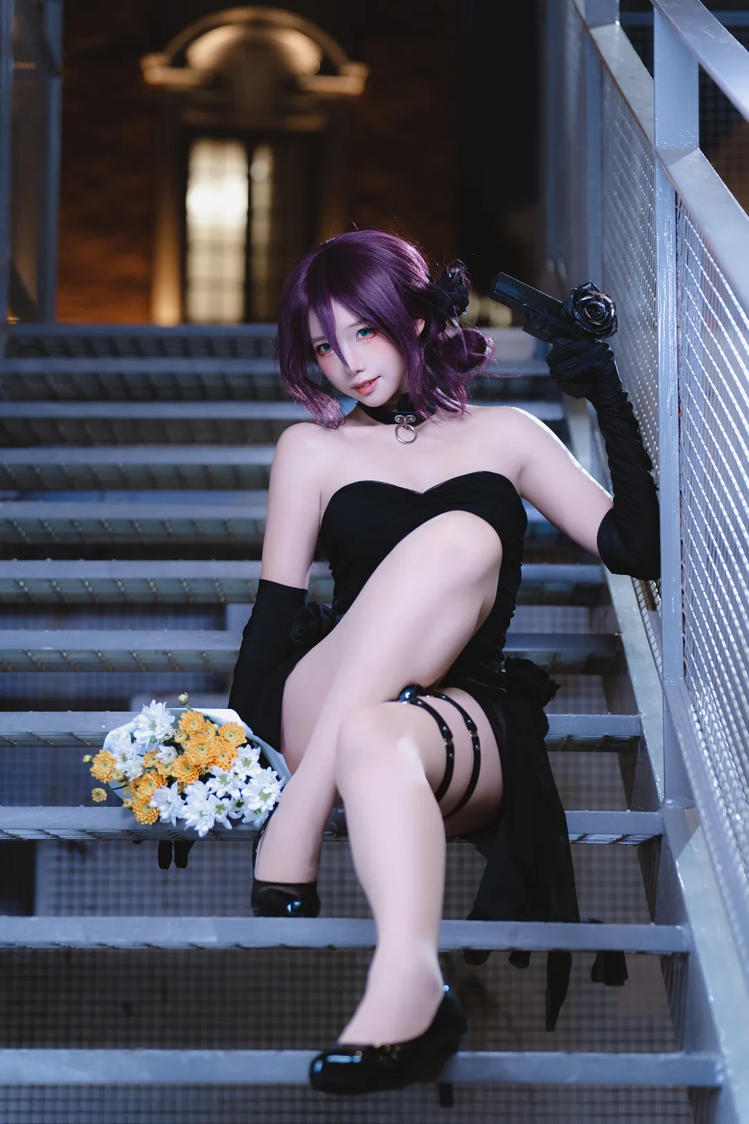 【蕾塞cos】电锯人里的炸弹恶魔，夜晚持枪赴约 - 第 12 张