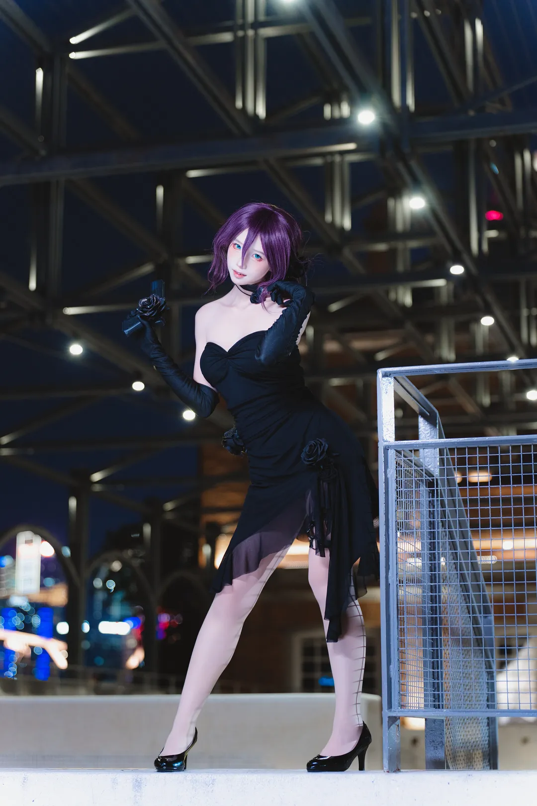 【蕾塞cos】电锯人里的炸弹恶魔，夜晚持枪赴约 - 第 6 张