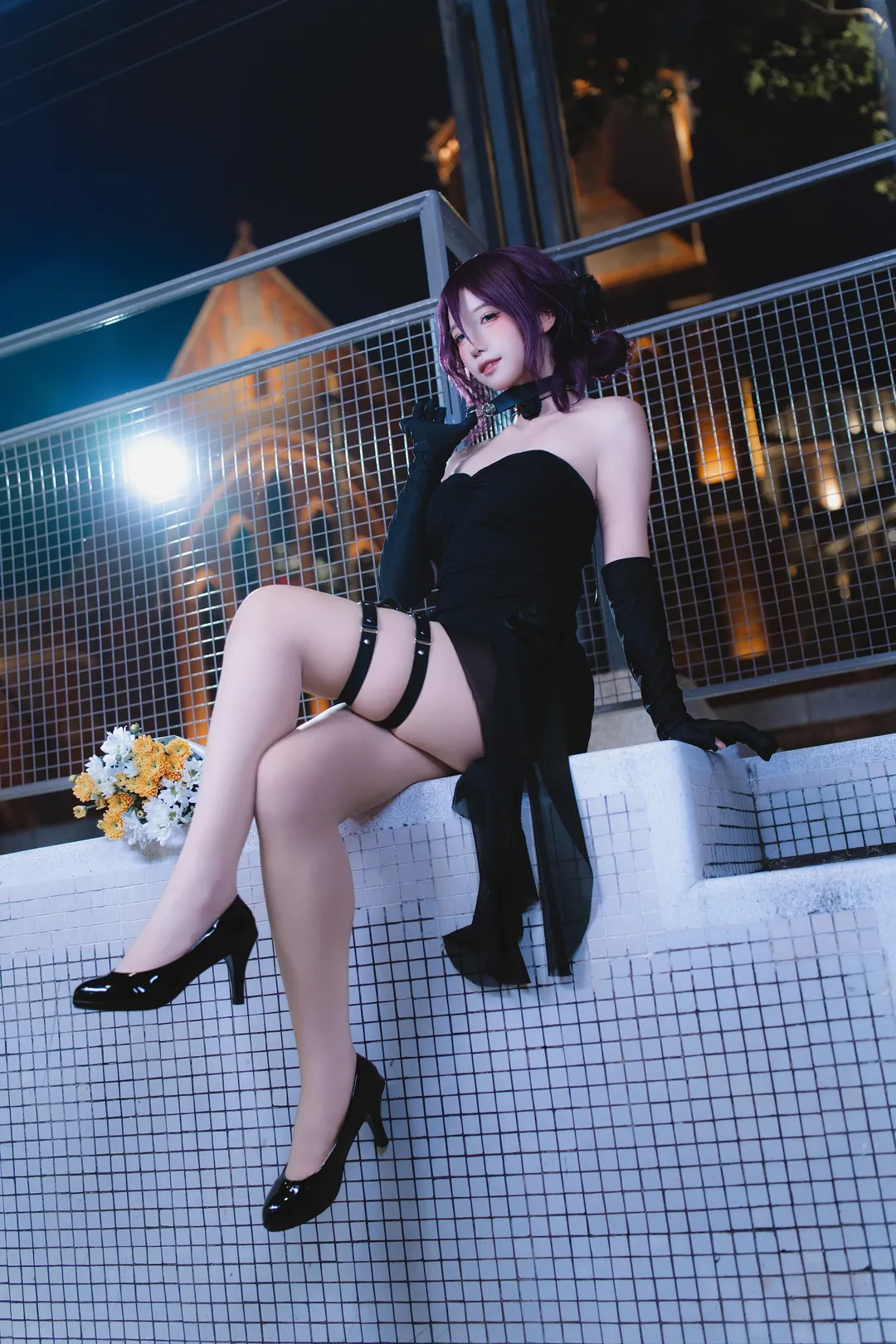 【蕾塞cos】电锯人里的炸弹恶魔，夜晚持枪赴约 - 第 8 张