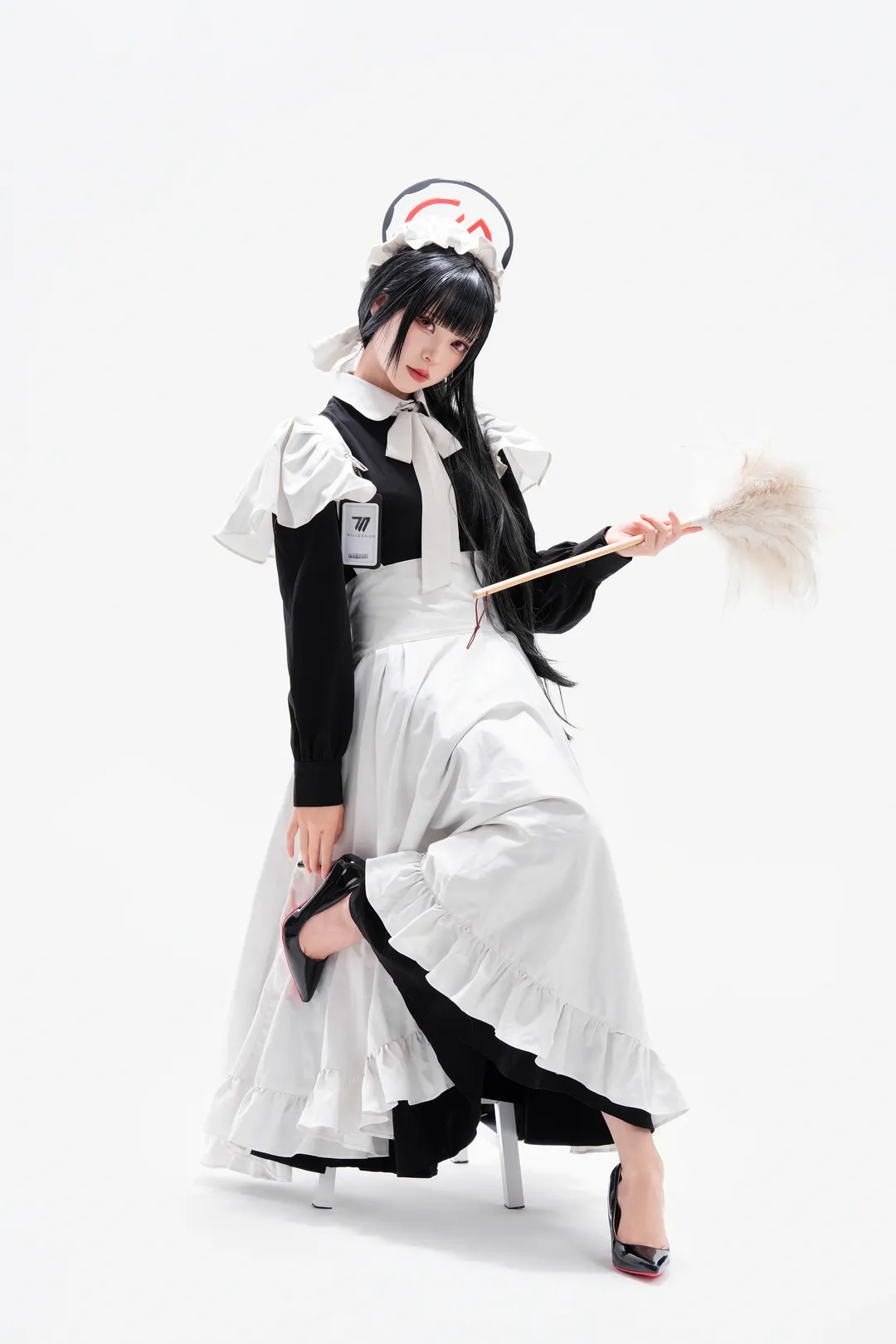 调月莉音cos 蔚蓝档案里的黑白女仆装穿搭 - 第 12 张