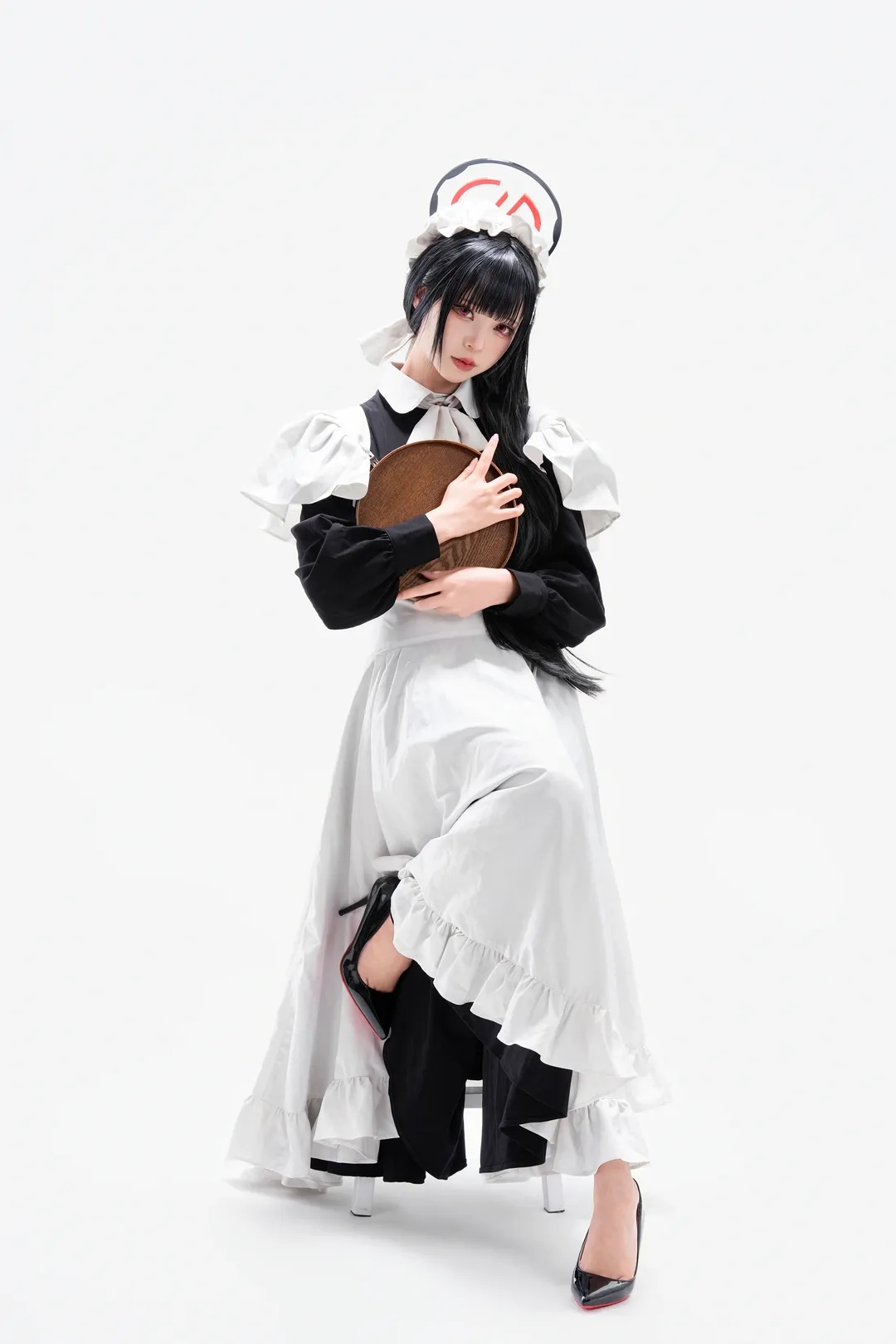 调月莉音cos 蔚蓝档案里的黑白女仆装穿搭 - 第 14 张
