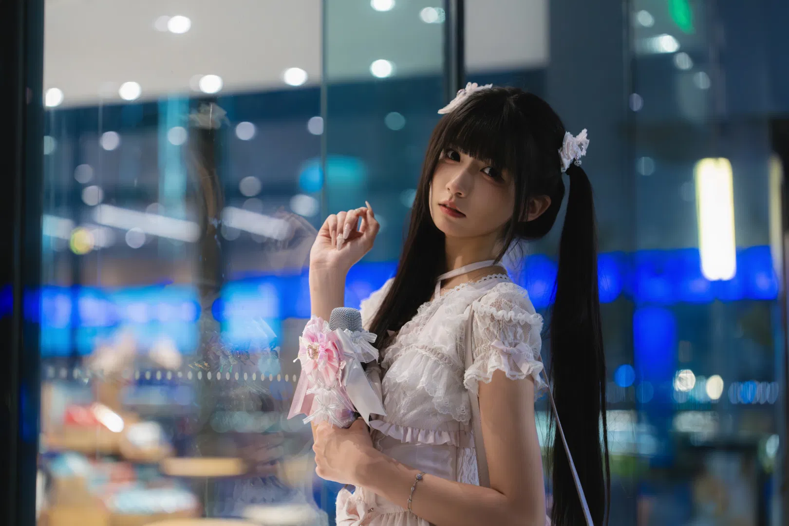 粉白双马尾Lolita夜景夜拍记录 - 第 5 张
