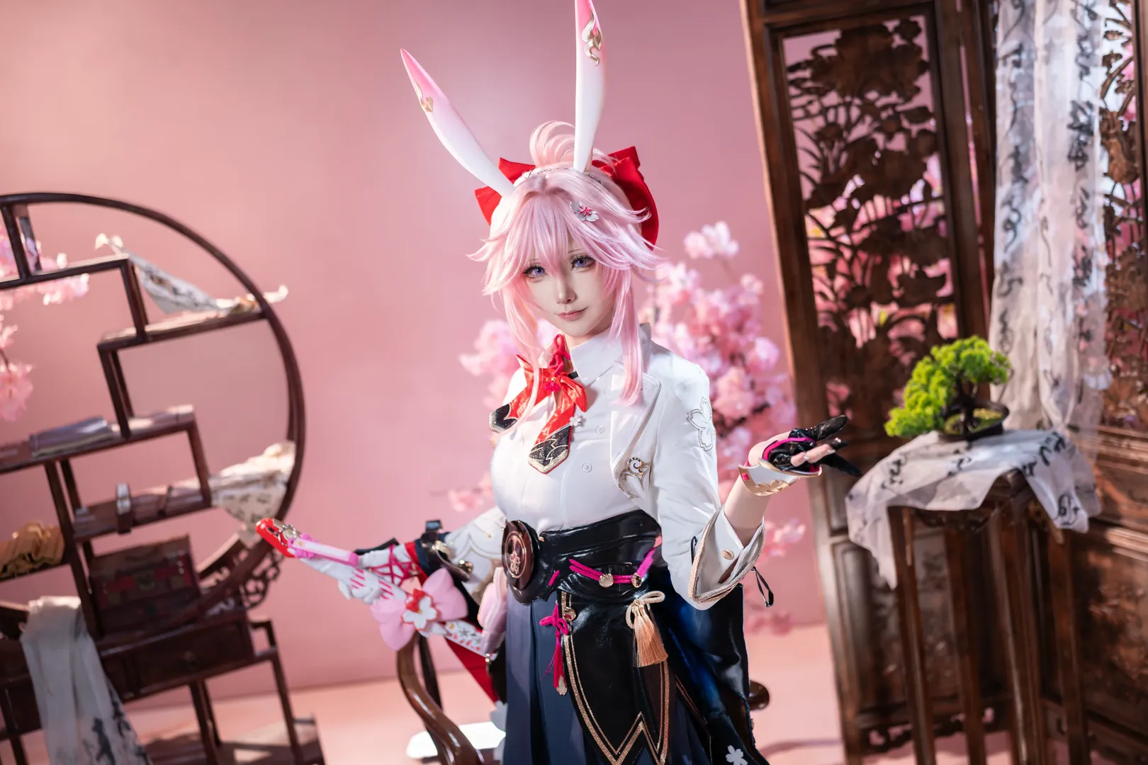 【緋英cos】崩壞星穹鐵道新皮膚，兔耳黑絲造型展示 - 第 2 張