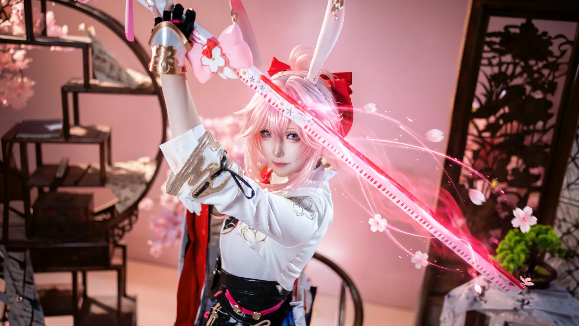 【緋英cos】崩壞星穹鐵道新皮膚，兔耳黑絲造型展示 - 第 3 張