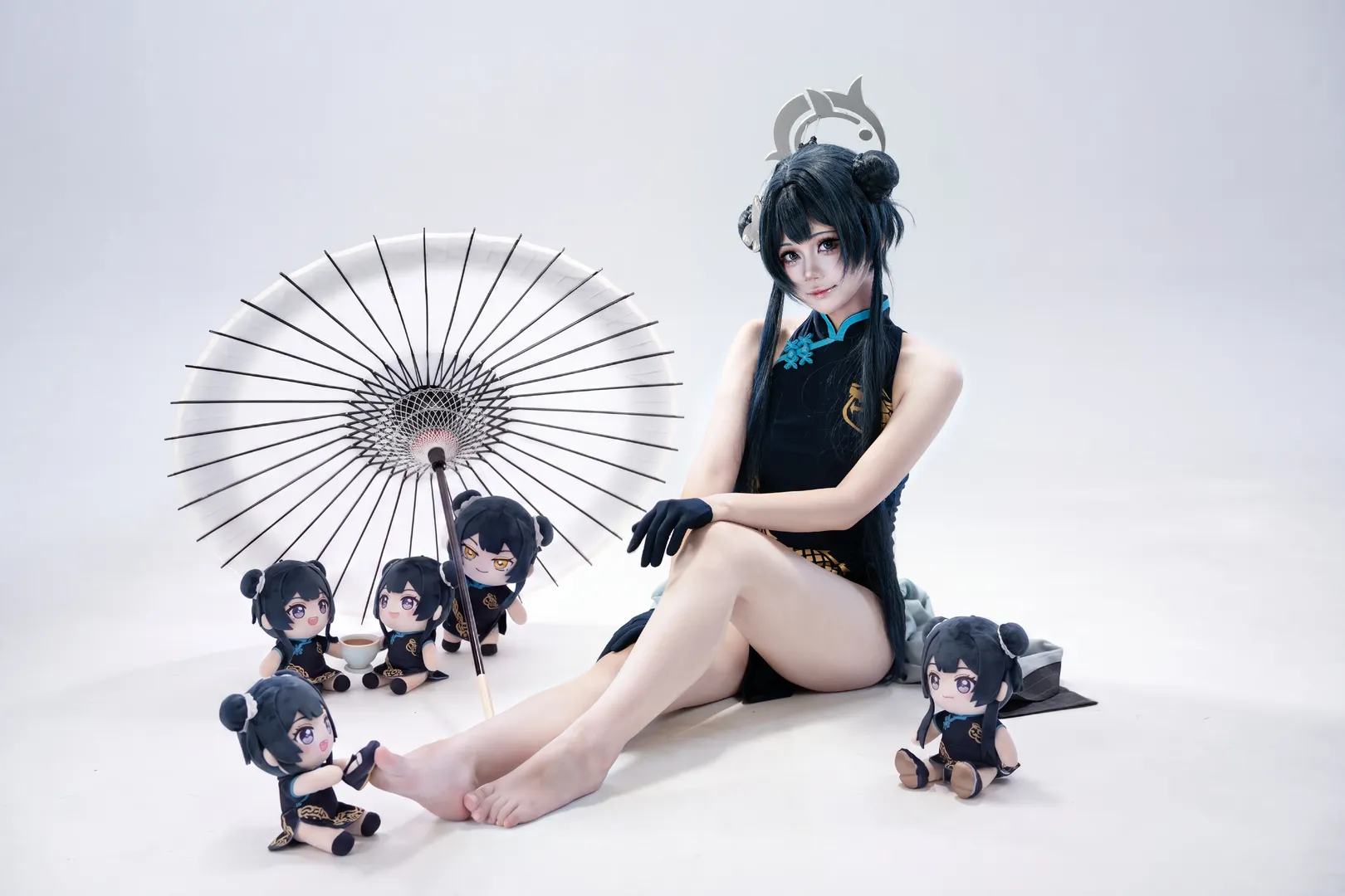 【妃咲cos】蔚蓝档案的旗袍与团子相处日常 - 第 3 张