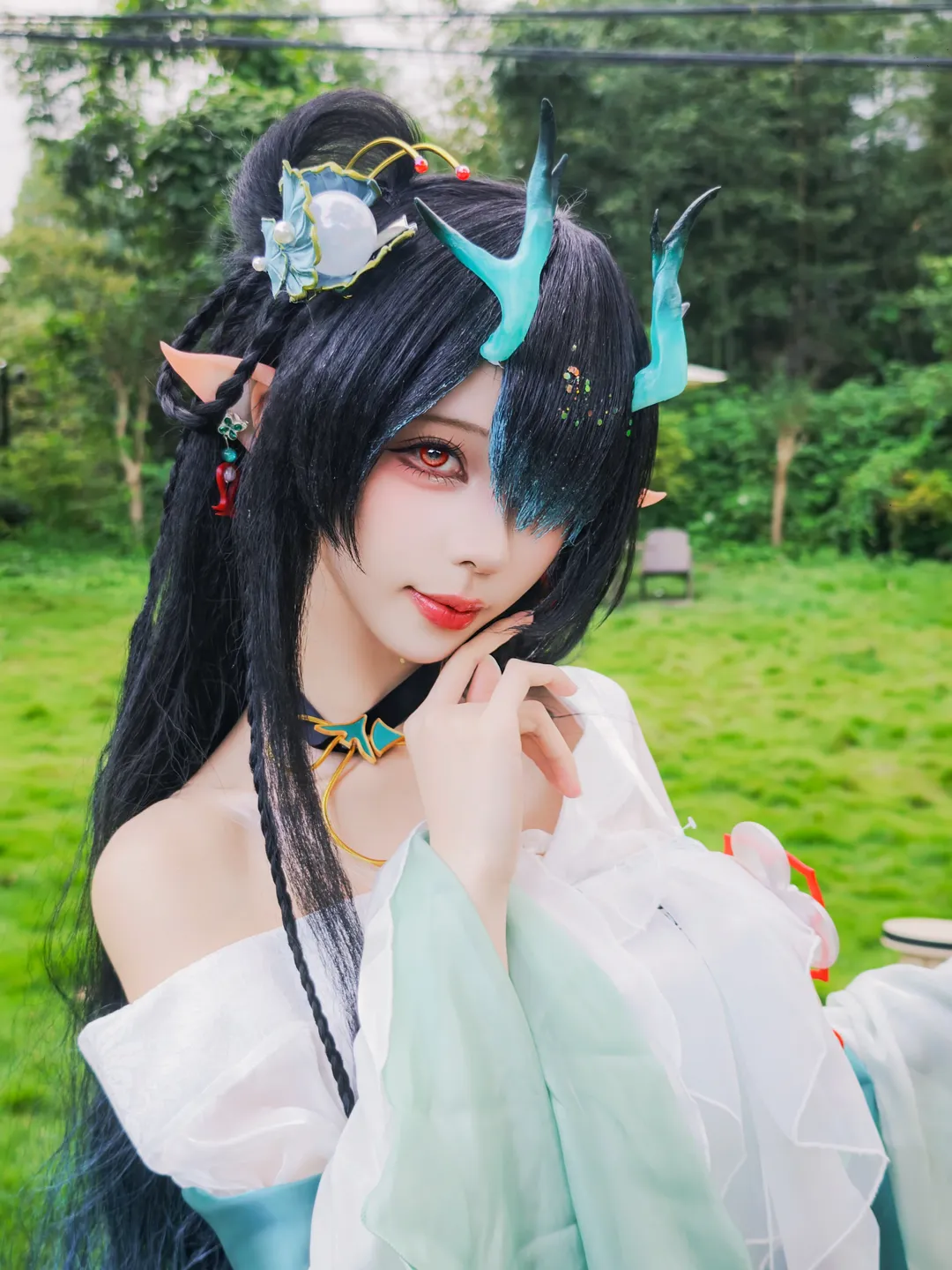 【夕cos】林間草木為襯，青硯染就衣袂 - 第 1 張