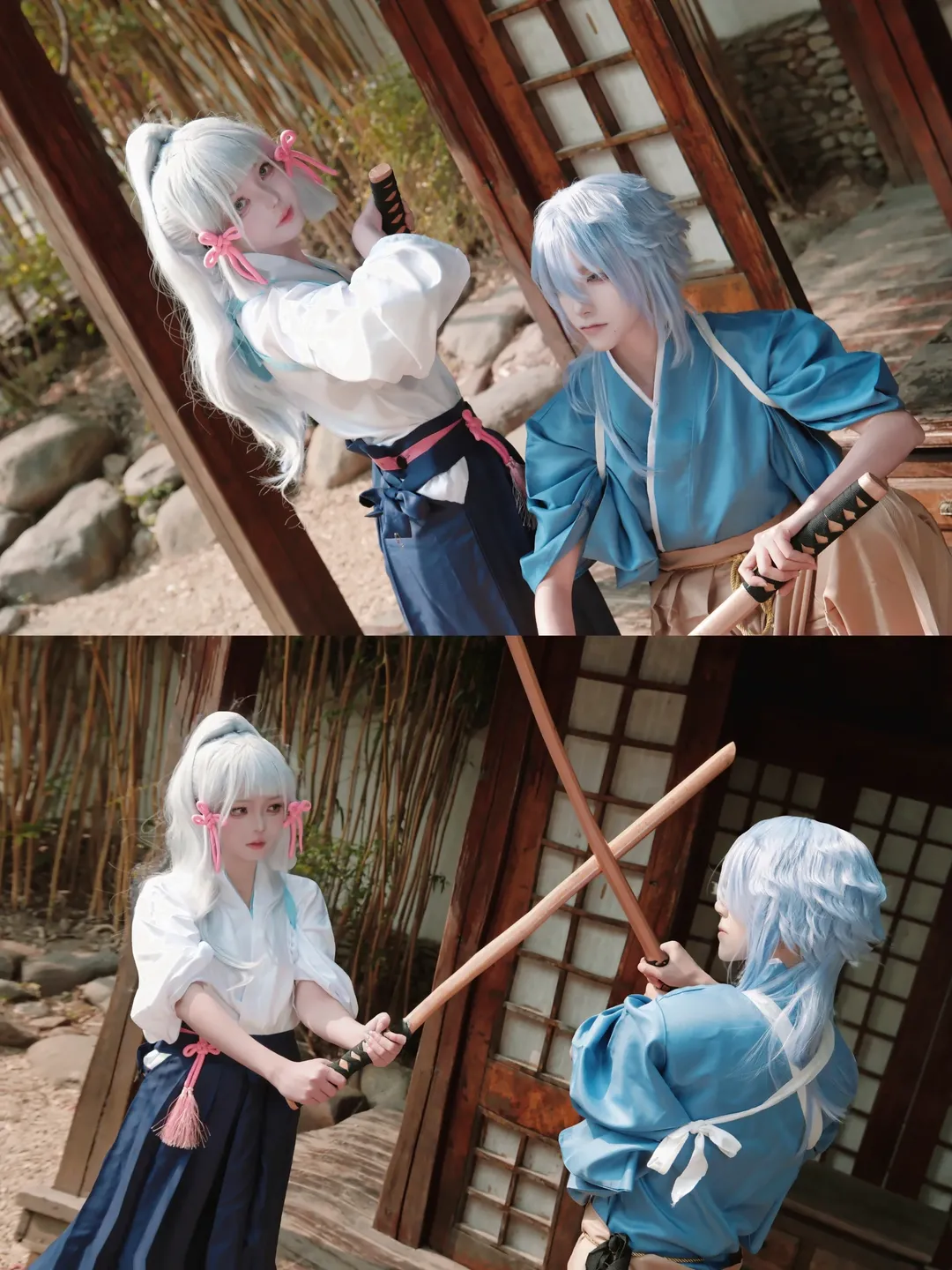【神裡綾華cos】原神神裡兄妹劍道服日常留影 - 第 2 張
