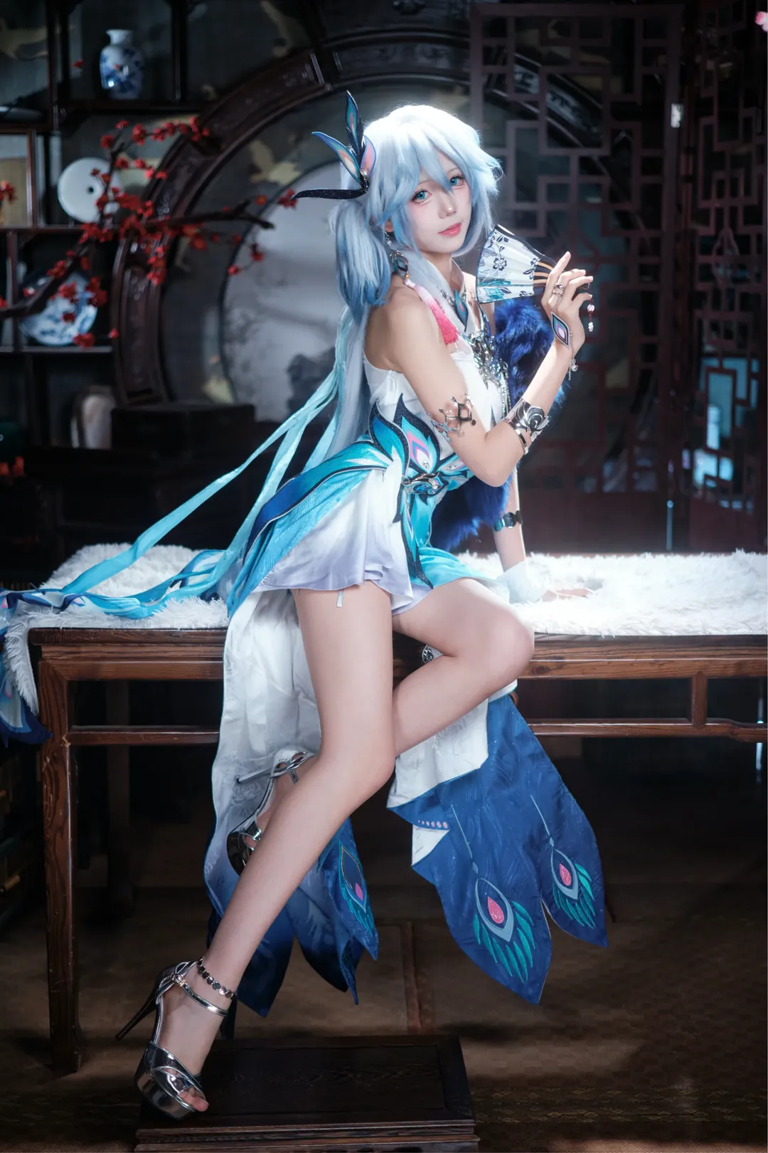 【爻光cos】崩坏星穹铁道里的孔雀翎羽，这套服饰细节真的拉满