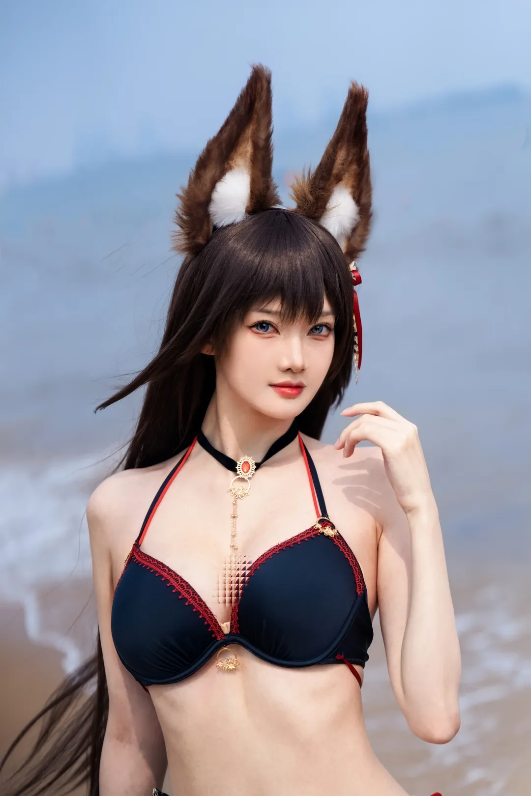 【天城cos】碧蓝航线天城的海边泳装写真 - 第 2 张