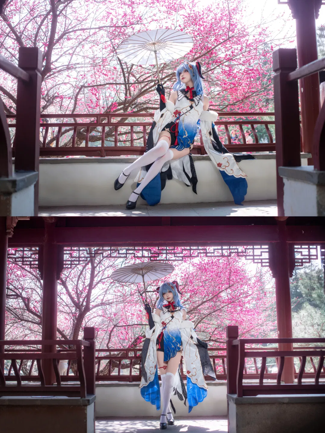 【甘雨cos】原神甘雨雪中紅梅旗袍 - 第 1 張