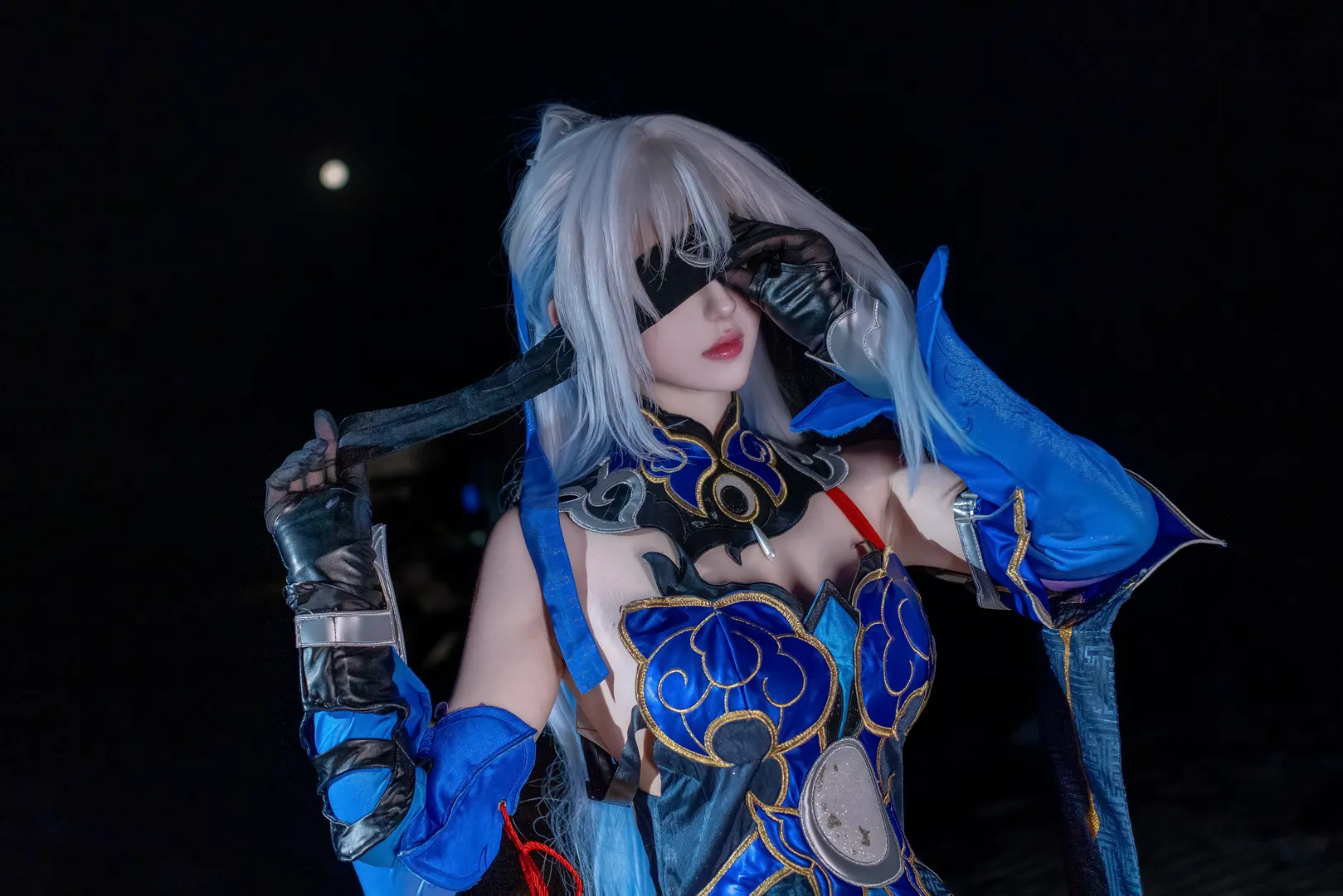 【镜流cos】崩坏星穹铁道罗浮剑首古风夜景 - 第 5 张