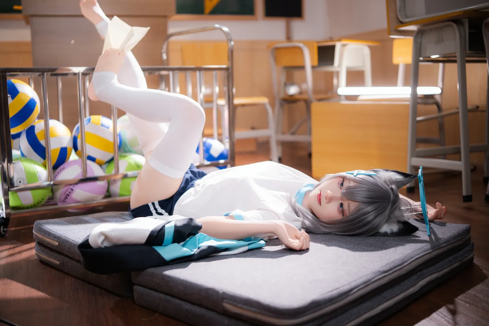 【砂狼白子cos】蔚蓝档案排球馆的体操服分享 - 第 1 张