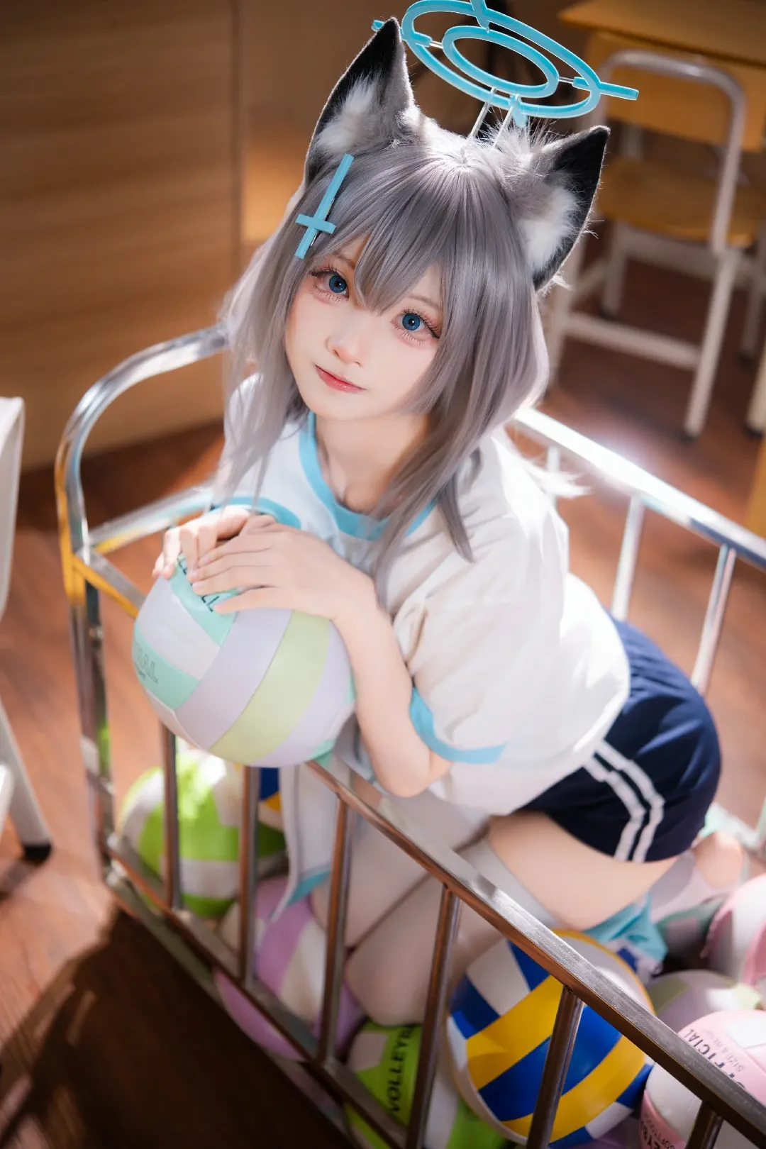 【砂狼白子cos】蔚蓝档案排球馆的体操服分享 - 第 4 张