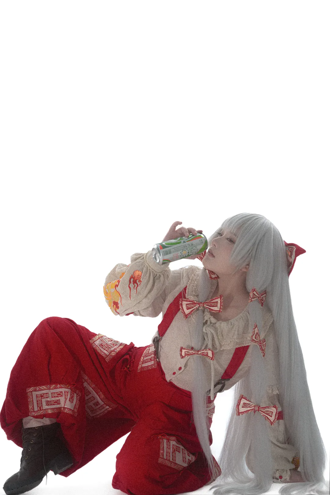 【藤原妹红cos】东方永夜抄的竹林之火，私下其实是不良少女 - 第 1 张