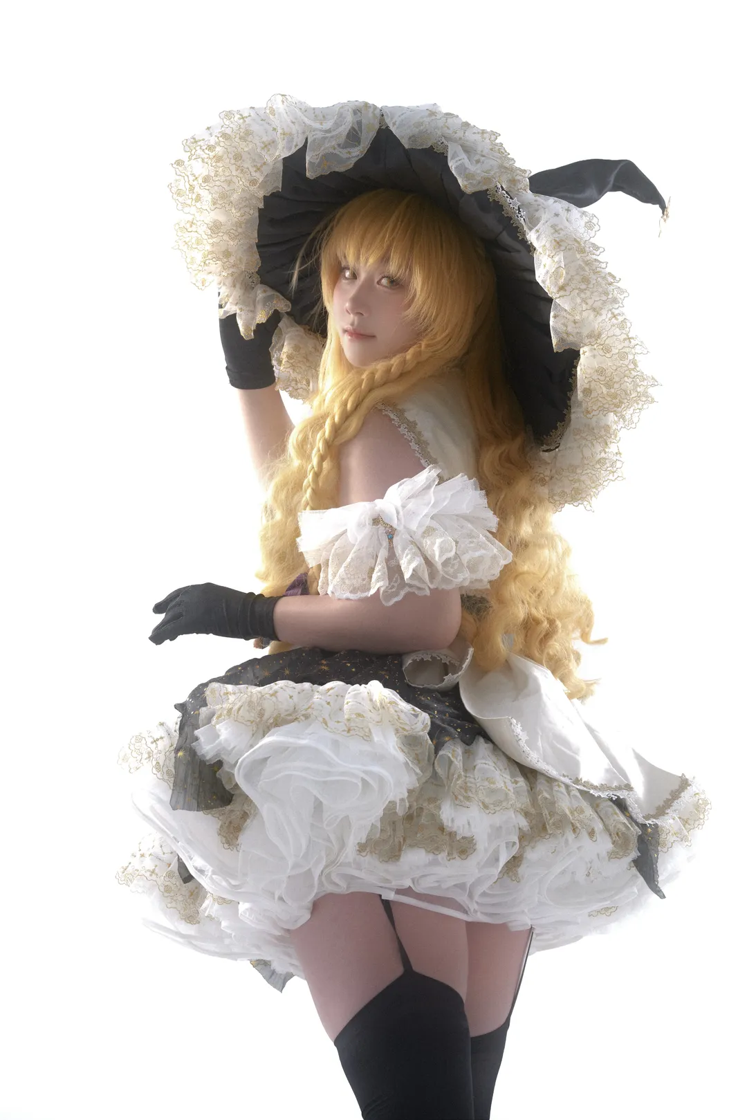 【雾雨魔理沙cos】东方Project金发魔女的白棚光影记录 - 第 1 张