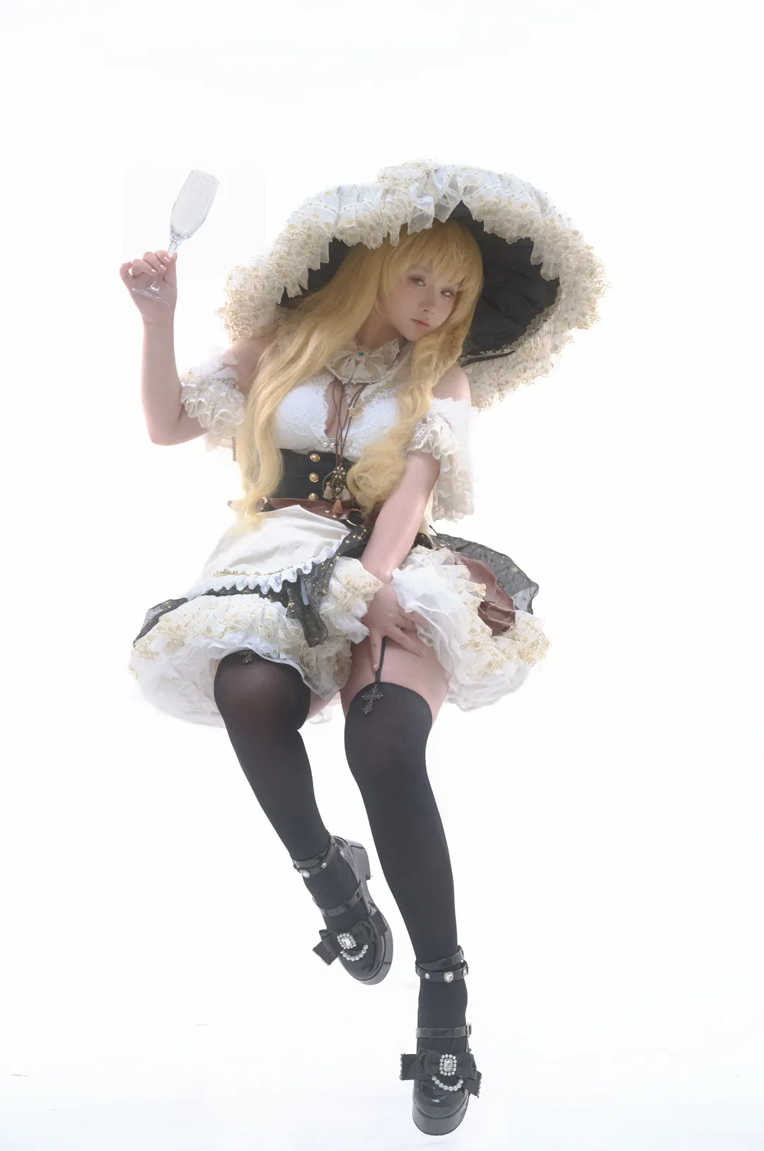 【雾雨魔理沙cos】东方Project金发魔女的白棚光影记录 - 第 2 张