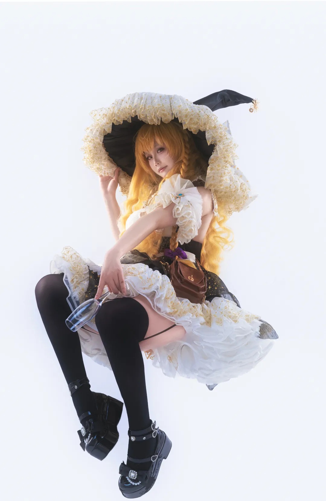 【雾雨魔理沙cos】东方Project金发魔女的白棚光影记录 - 第 3 张