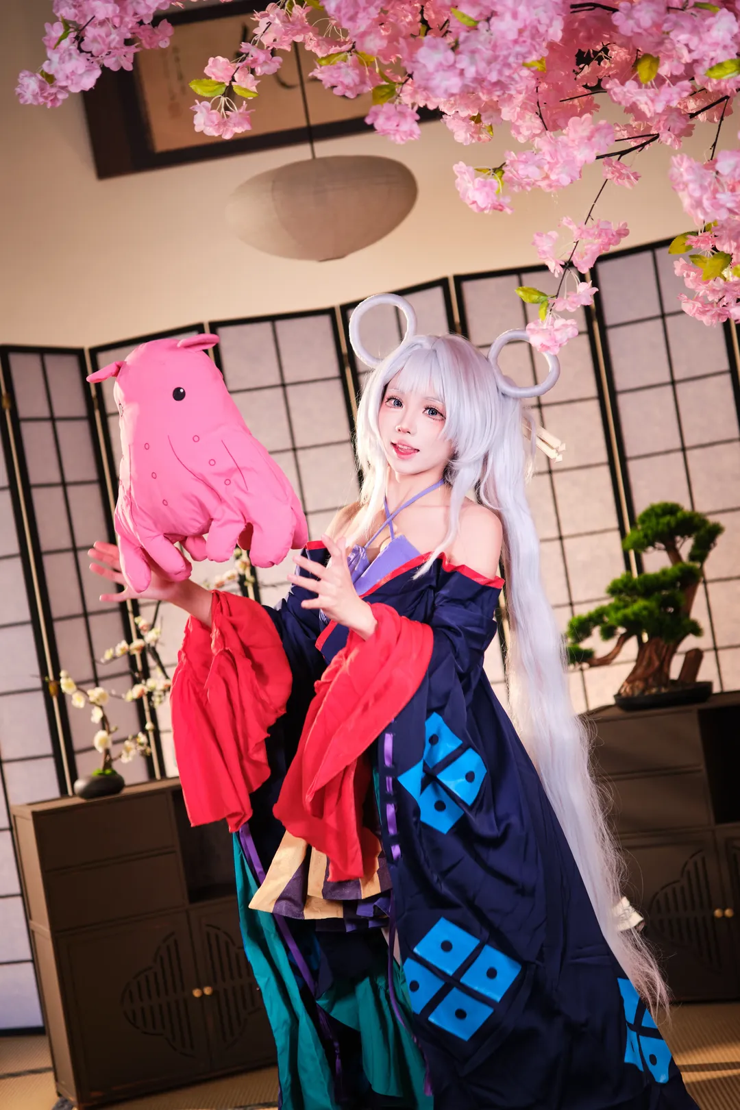 【月见八千代cos】超时空辉夜姬 樱花树下的和风之约 - 第 2 张