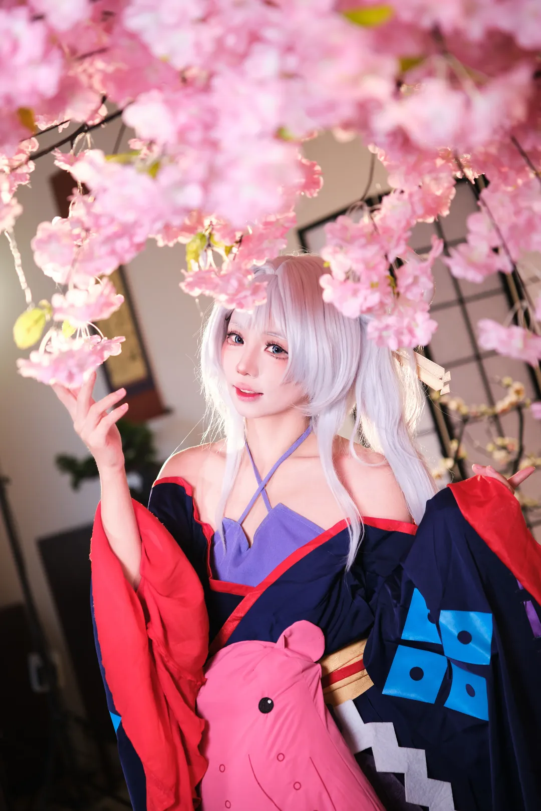 【月见八千代cos】超时空辉夜姬 樱花树下的和风之约 - 第 9 张