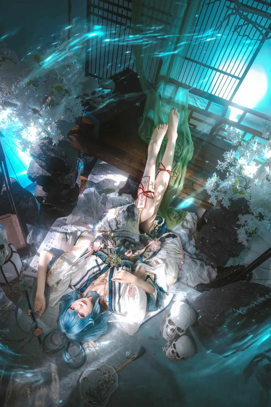 【霍青娥cos】東方project 幽藍光影下的奇幻二設夢境 - 第 1 張