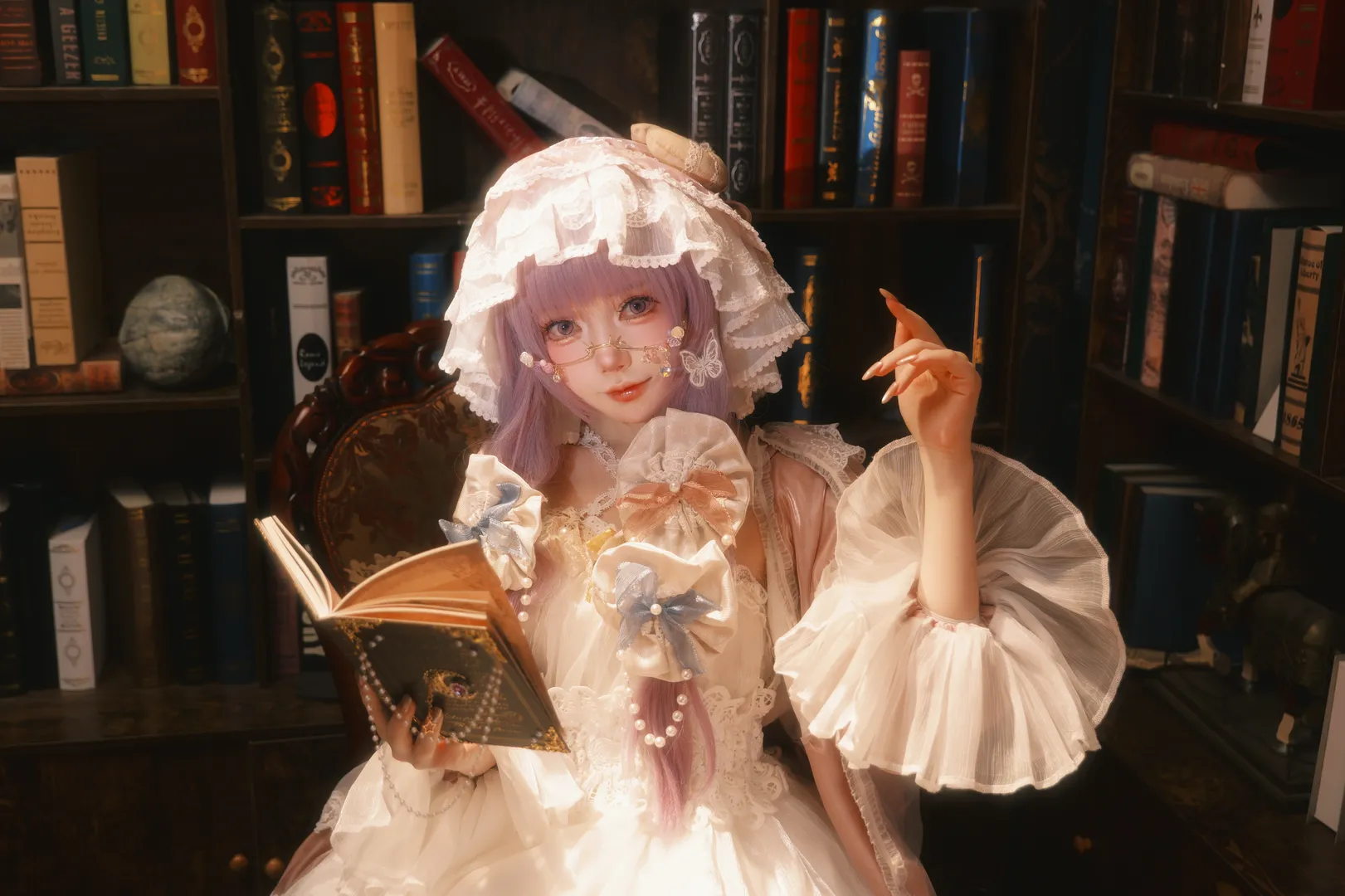 【帕秋莉cos】东方Project七曜魔女的图书馆静谧时光 - 第 4 张