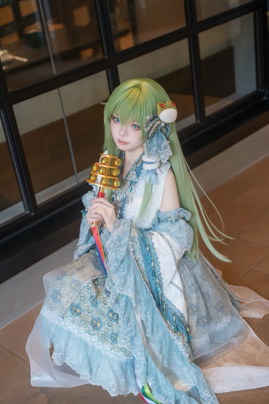 【东风谷早苗cos】东方Project二设 现人神的蓝白幻想 - 第 6 张