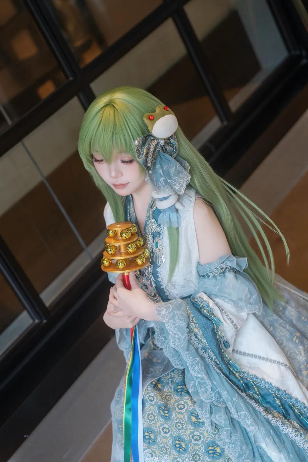 【东风谷早苗cos】东方Project二设 现人神的蓝白幻想 - 第 7 张