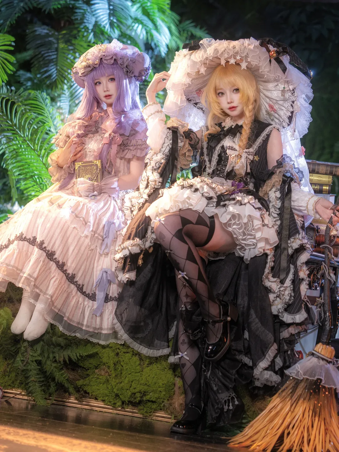 【雾雨魔理沙cos/帕秋莉cos】东方Project 哥特与甜美的洛丽塔双子 - 第 1 张