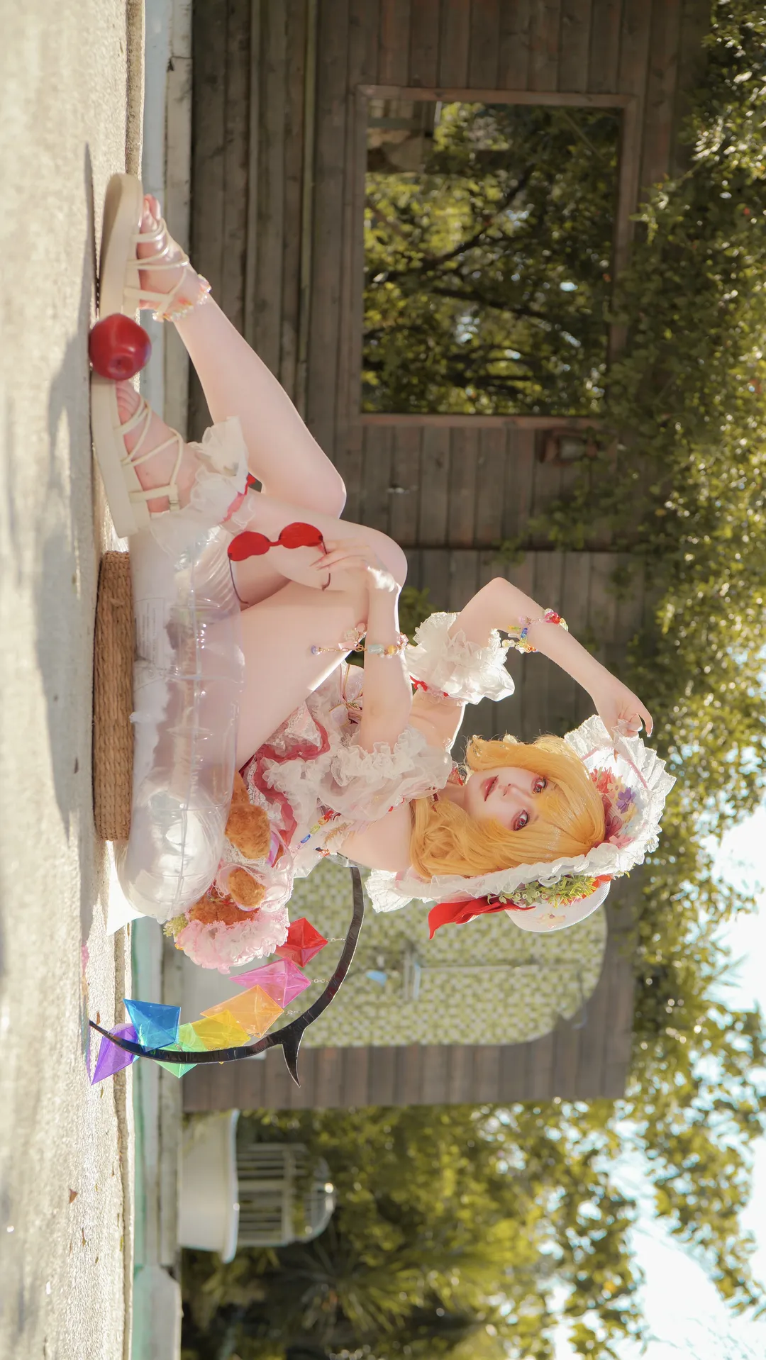 【芙兰朵露cos】东方Project二设泳装，阳光下的夏日精灵 - 第 3 张