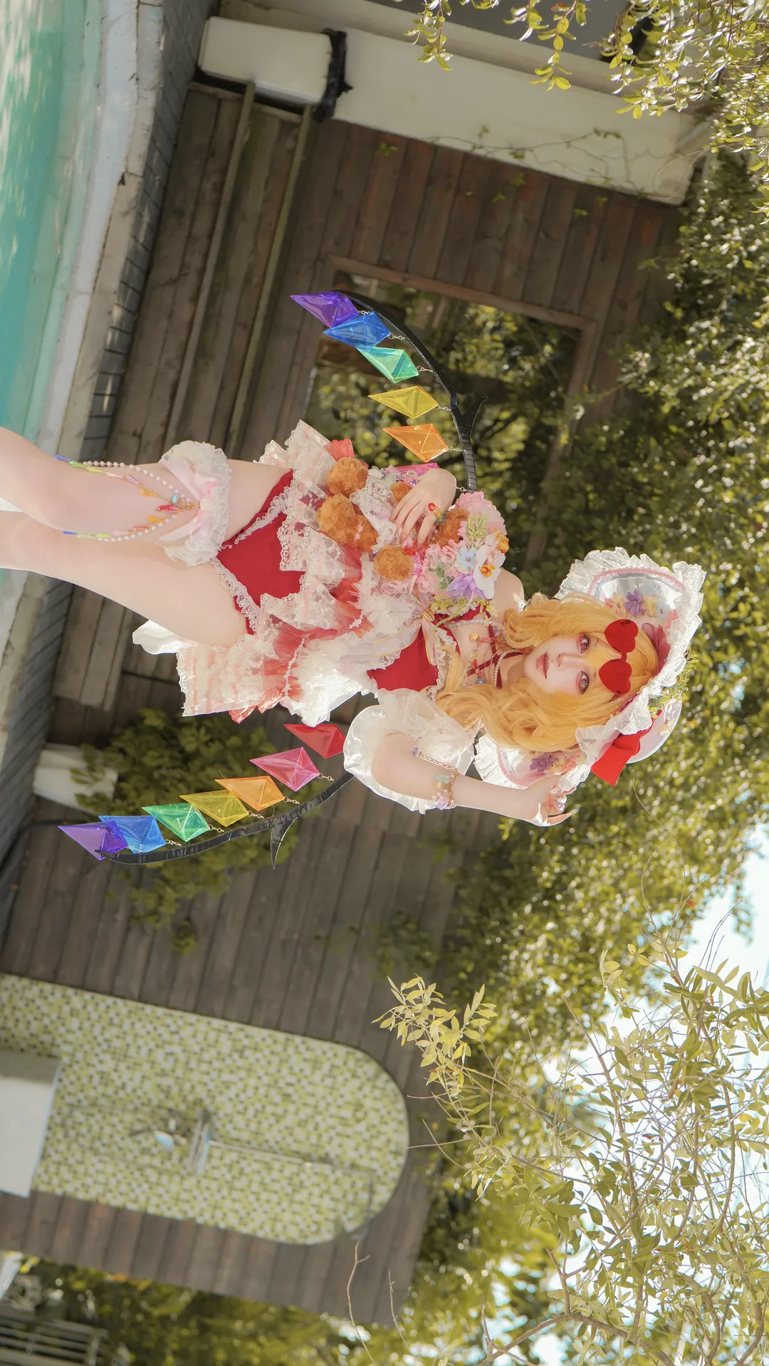 【芙兰朵露cos】东方Project二设泳装，阳光下的夏日精灵 - 第 4 张