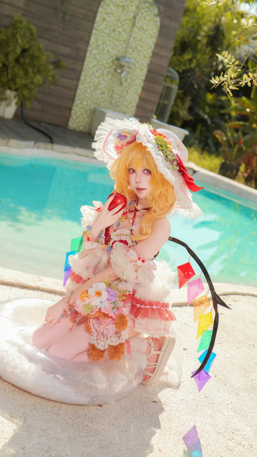 【芙兰朵露cos】东方Project二设泳装，阳光下的夏日精灵 - 第 6 张