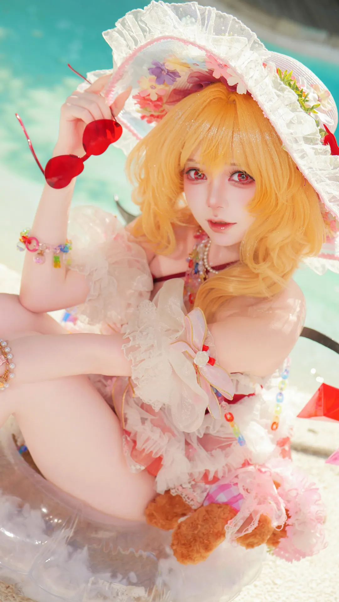 【芙兰朵露cos】东方Project二设泳装，阳光下的夏日精灵 - 第 7 张