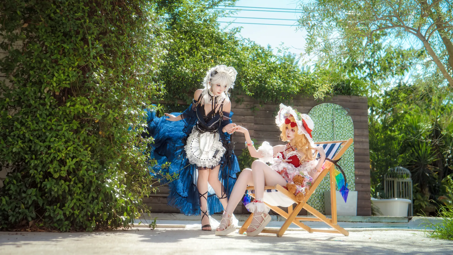 【芙兰朵露cos】东方project二小姐与女仆长夏日双人外景 - 第 2 张