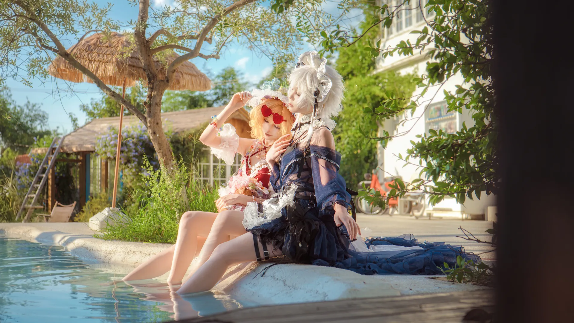 【芙兰朵露cos】东方project二小姐与女仆长夏日双人外景 - 第 6 张