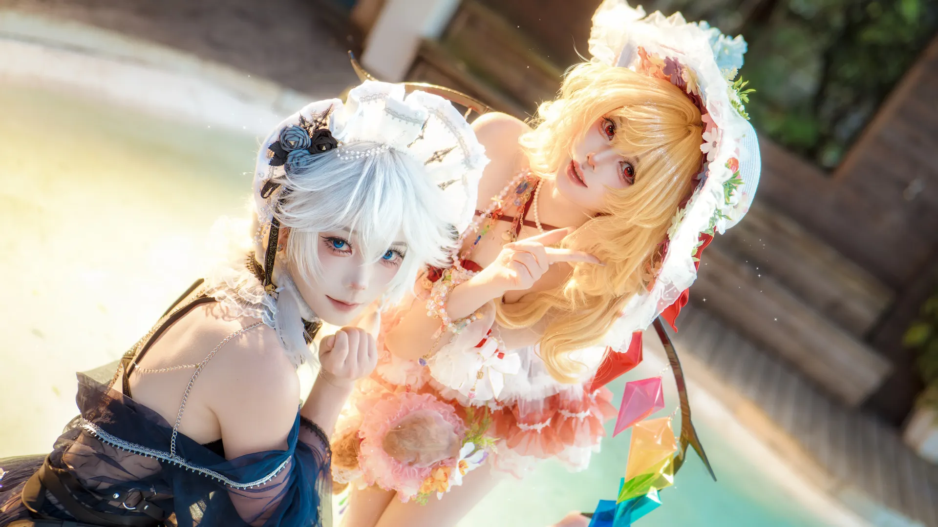 【芙兰朵露cos】东方project二小姐与女仆长夏日双人外景 - 第 7 张