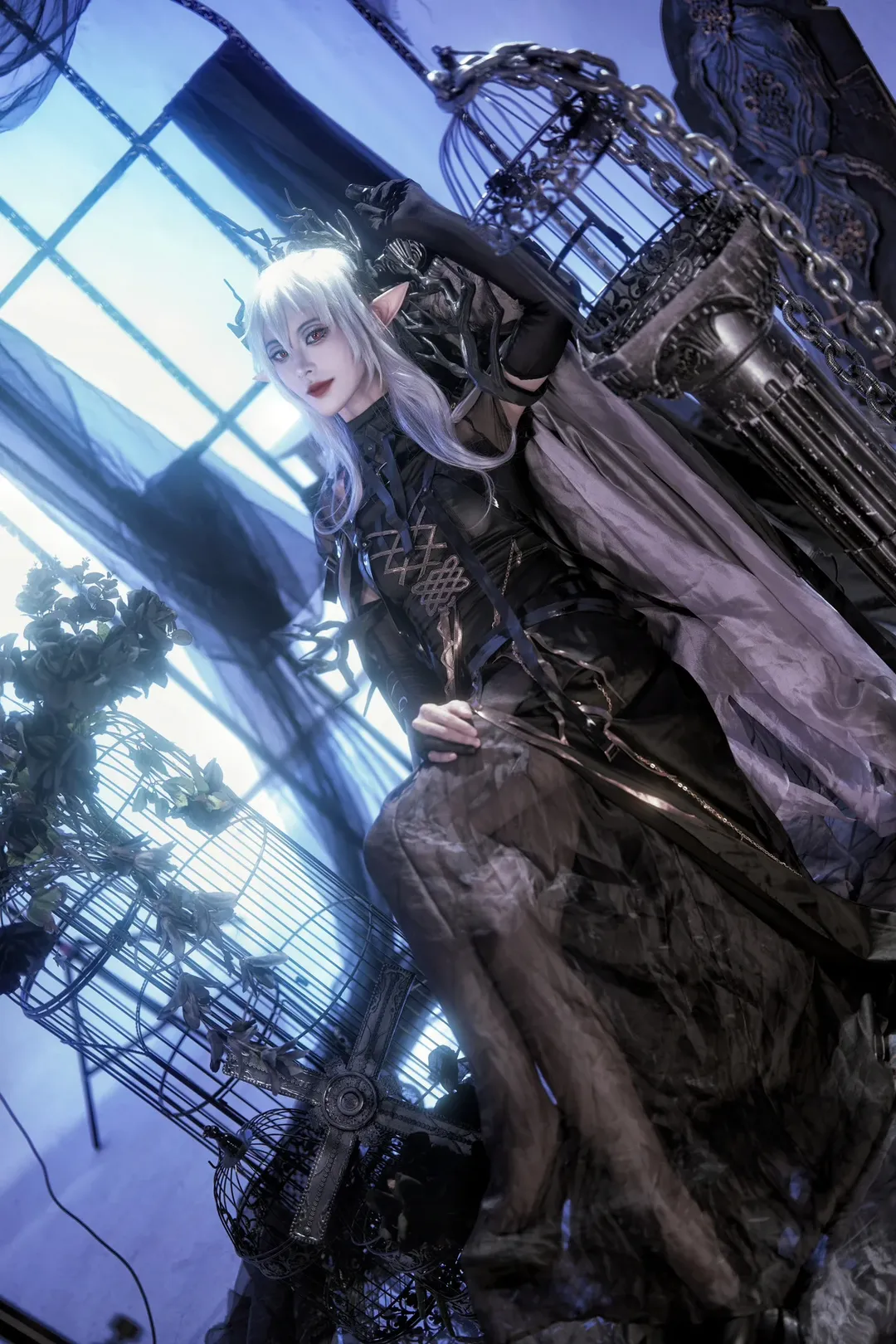 【菈玛莲cos】明日方舟无忧梦呓，暗黑哥特女妖之吻 - 第 7 张