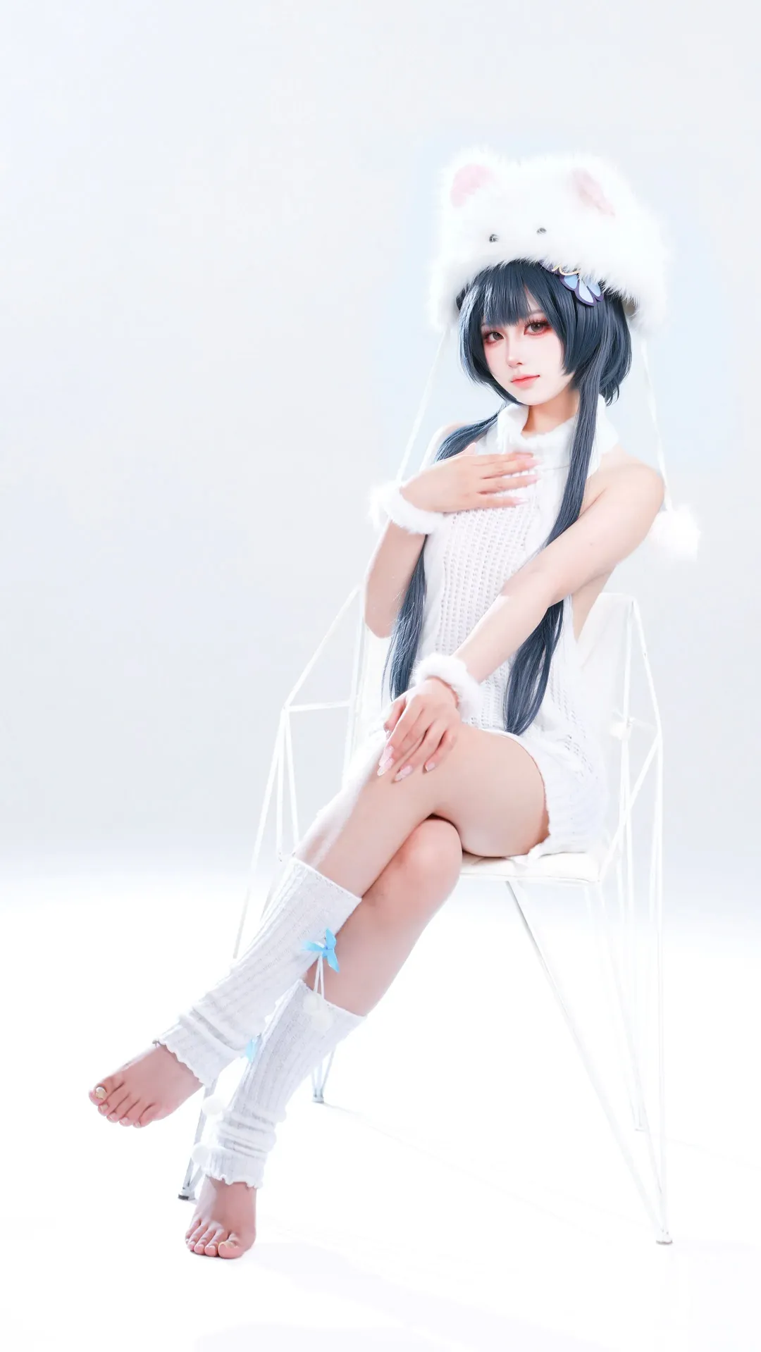 【妃咲cos】蔚蓝档案妃咲冬日毛绒风写真 - 第 2 张