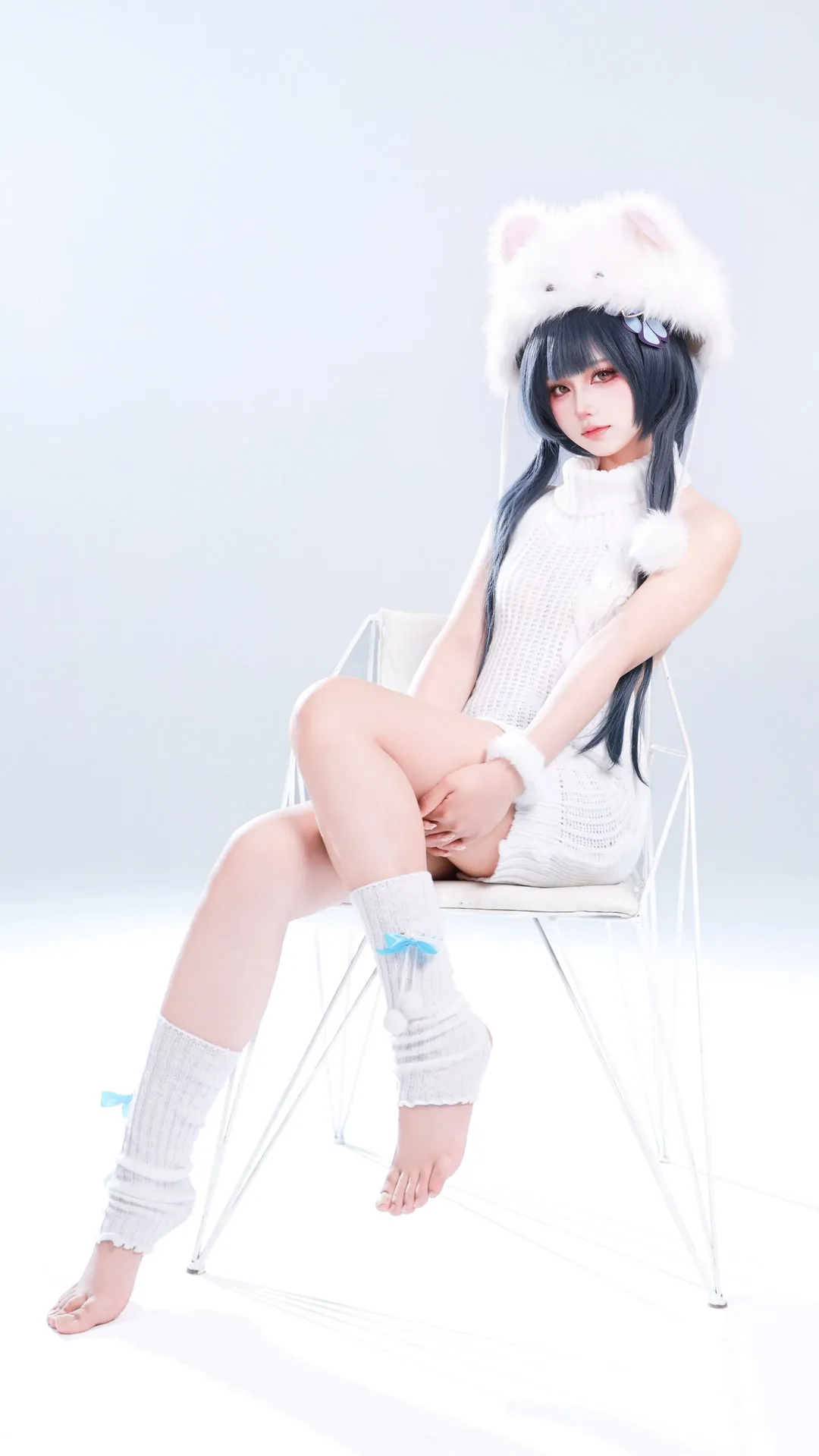 【妃咲cos】蔚蓝档案妃咲冬日毛绒风写真 - 第 3 张