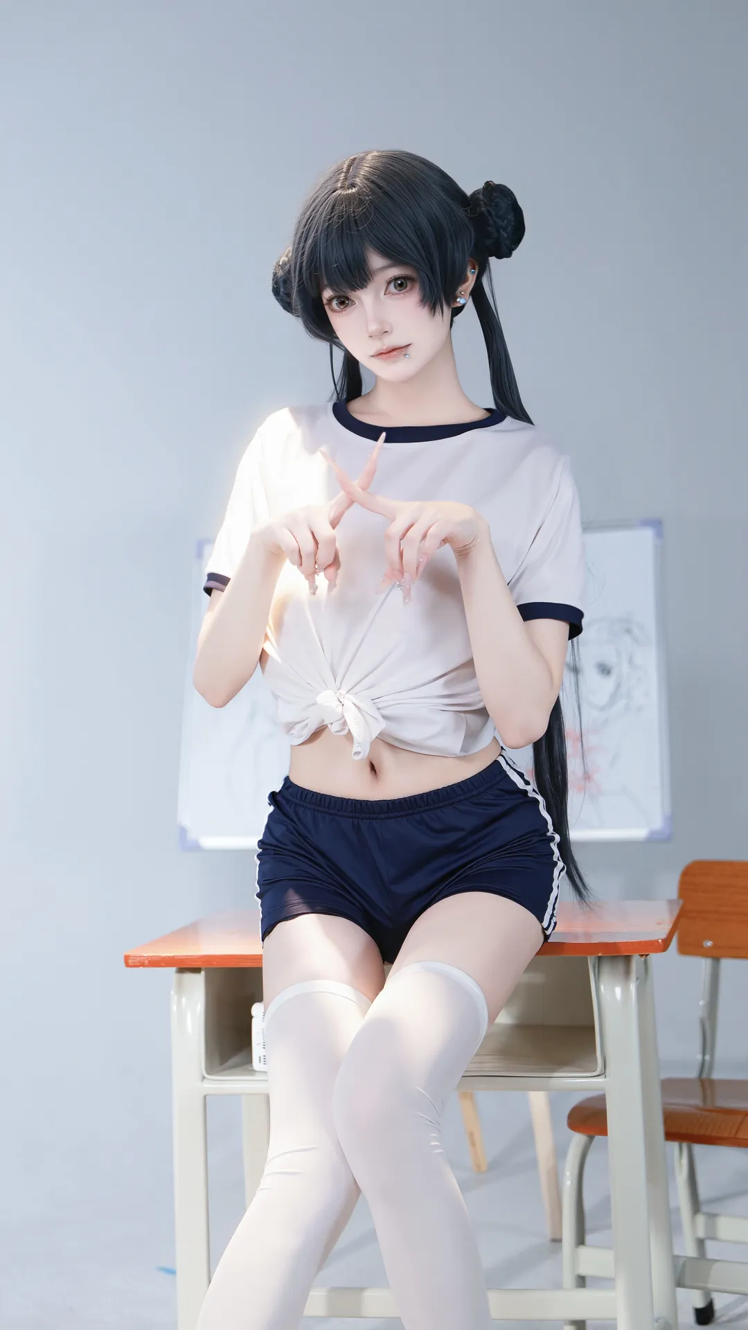 【妃咲cos】蔚藍檔案體操服白絲造型分享 - 第 2 張