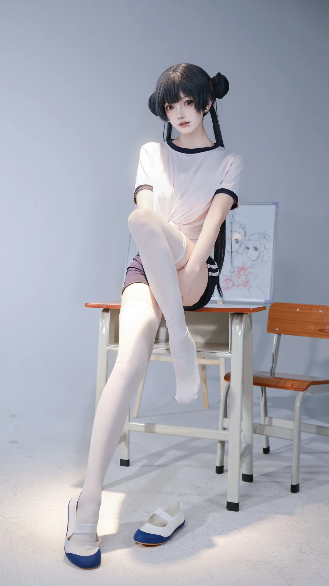 【妃咲cos】蔚藍檔案體操服白絲造型分享 - 第 3 張