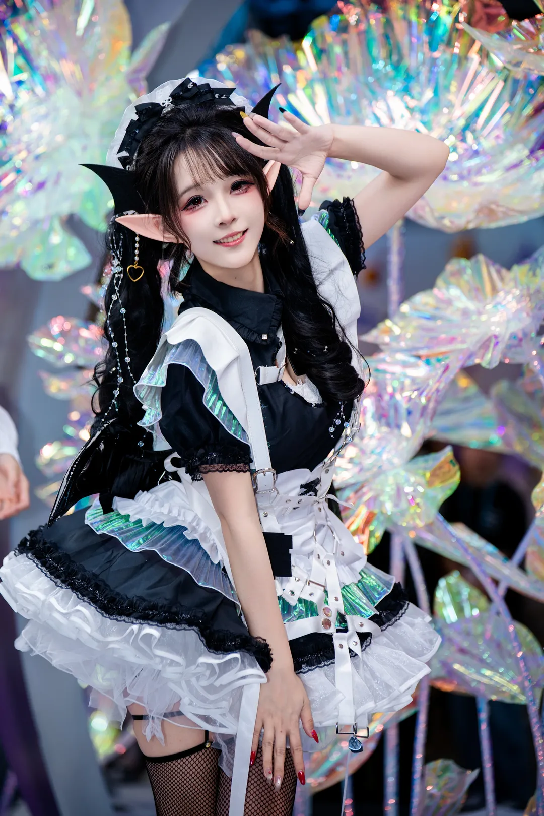 ChinaJoy索尼展臺的精靈女僕裝扮，黑紫哥特風真的很出片 - 第 4 張