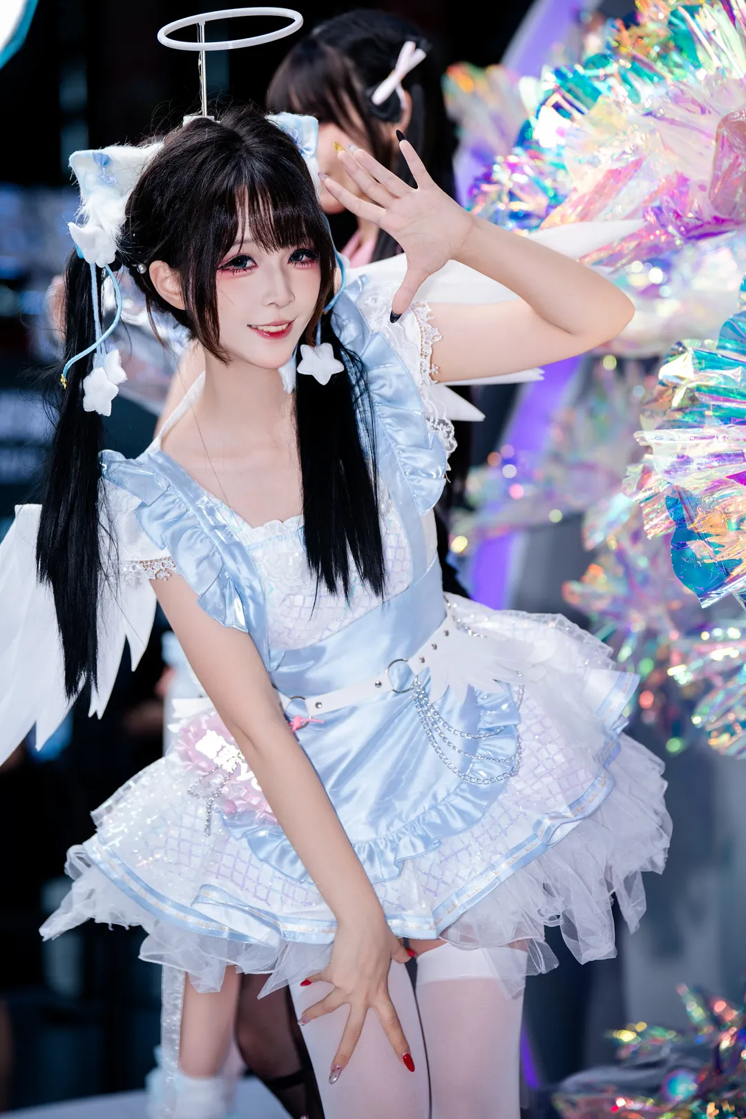 ChinaJoy索尼展臺的精靈女僕裝扮，黑紫哥特風真的很出片 - 第 5 張