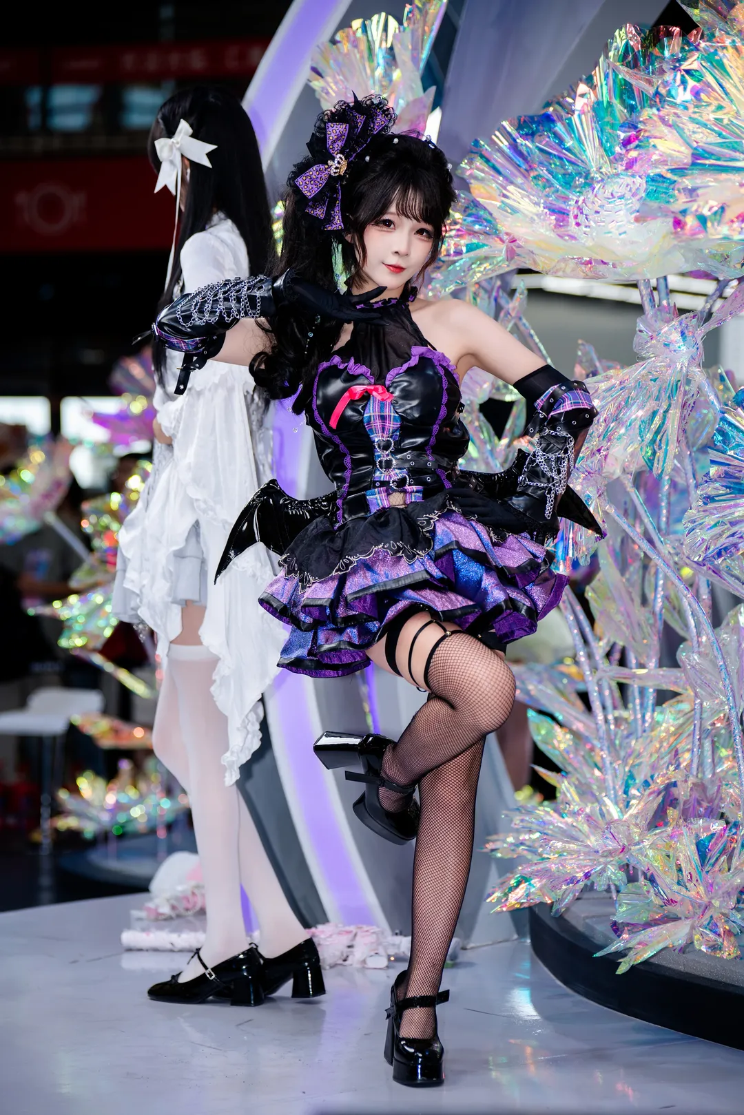 ChinaJoy索尼展臺的精靈女僕裝扮，黑紫哥特風真的很出片 - 第 9 張
