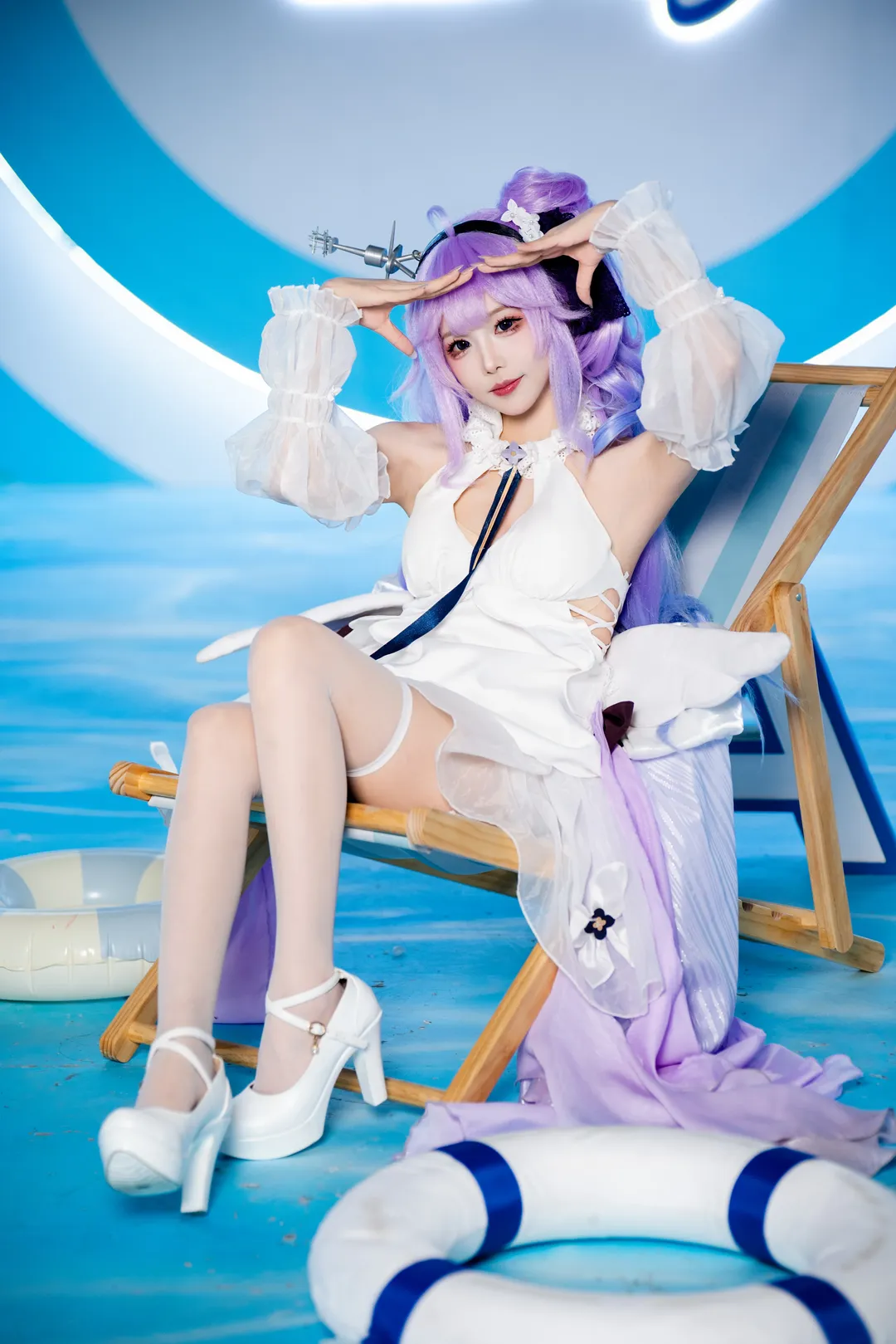 【独角兽cos】碧蓝航线独角兽的夏日清凉装扮 - 第 1 张